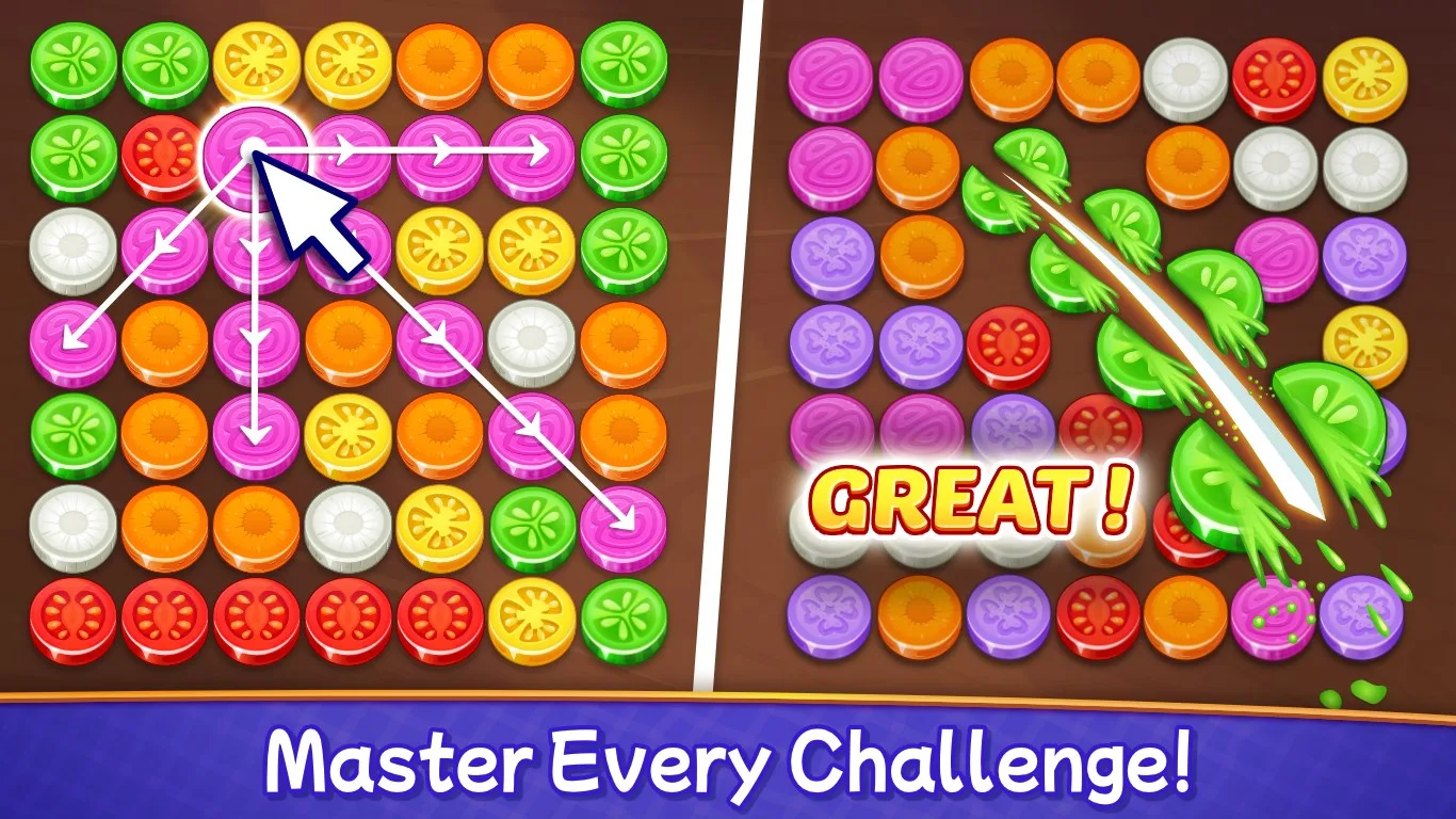 Veggies Cut: Logic Puzzle Game screenshot 4