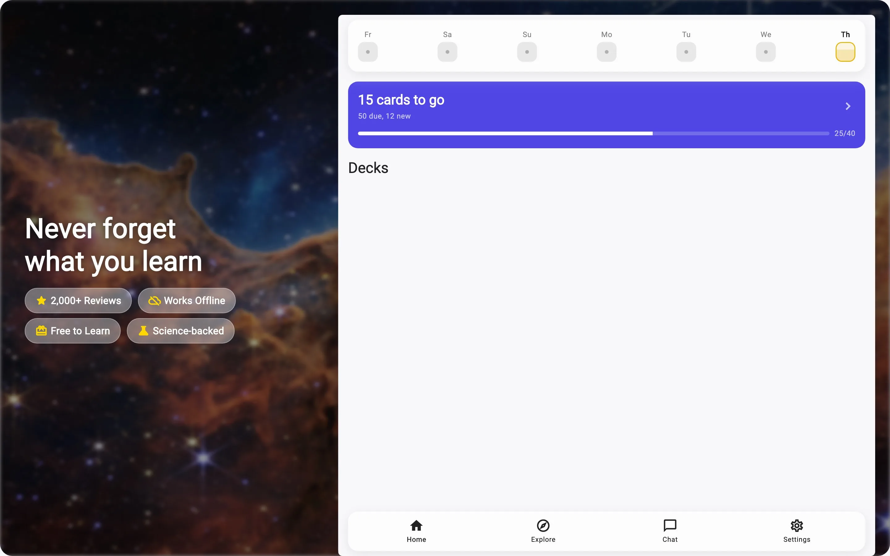 Space: Spaced Repetition screenshot 2