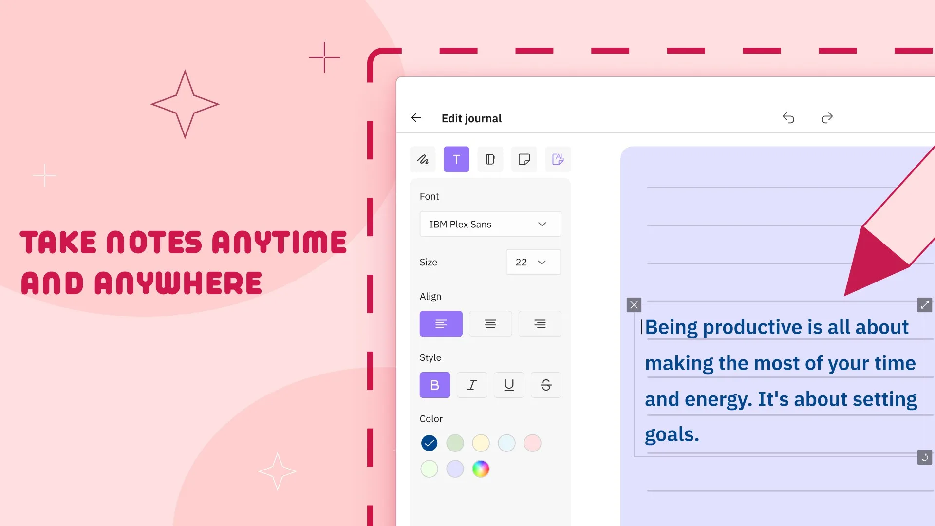 Personal Digital Journal: Note Taker screenshot 1