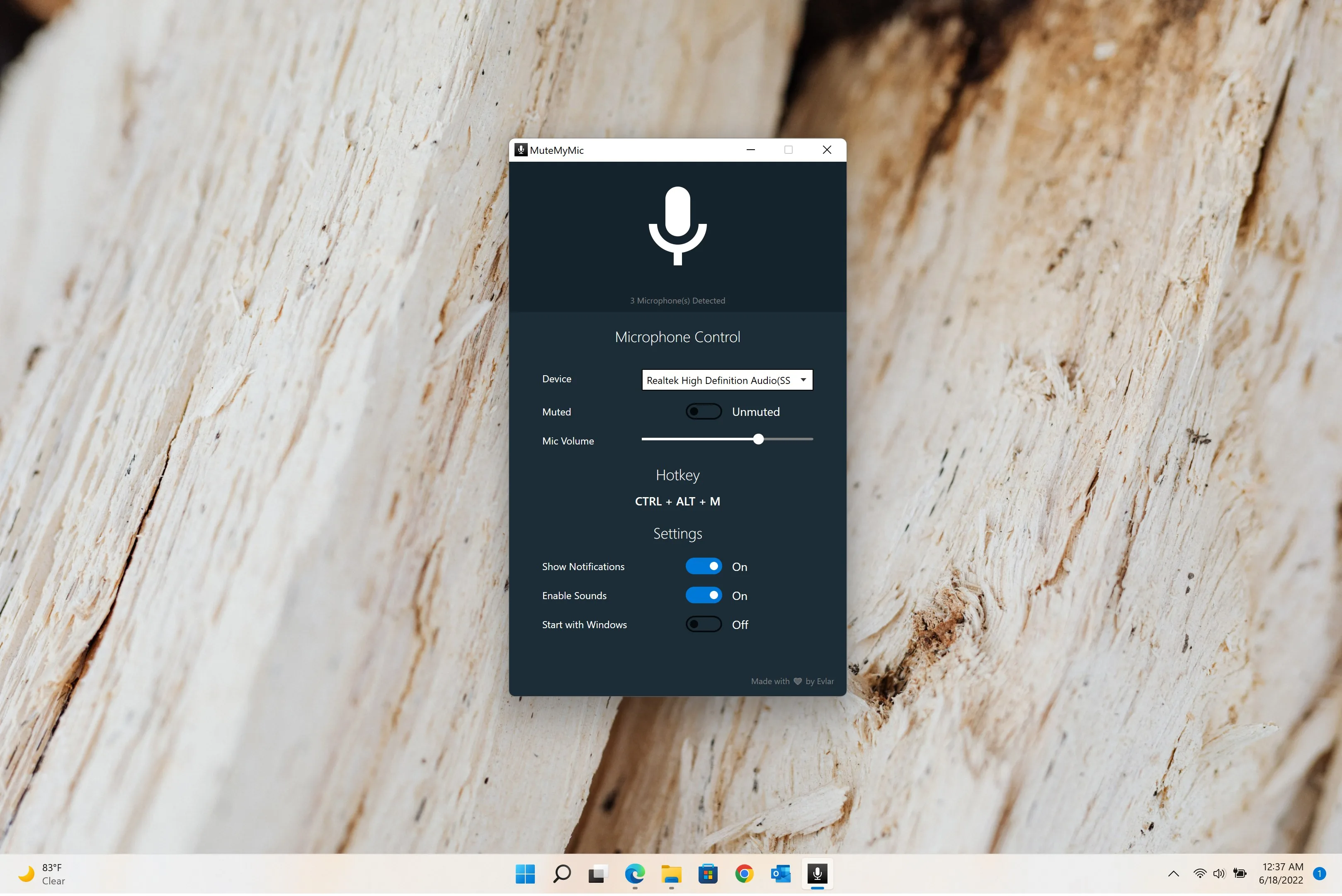 Hotkey Microphone Muter screenshot 1