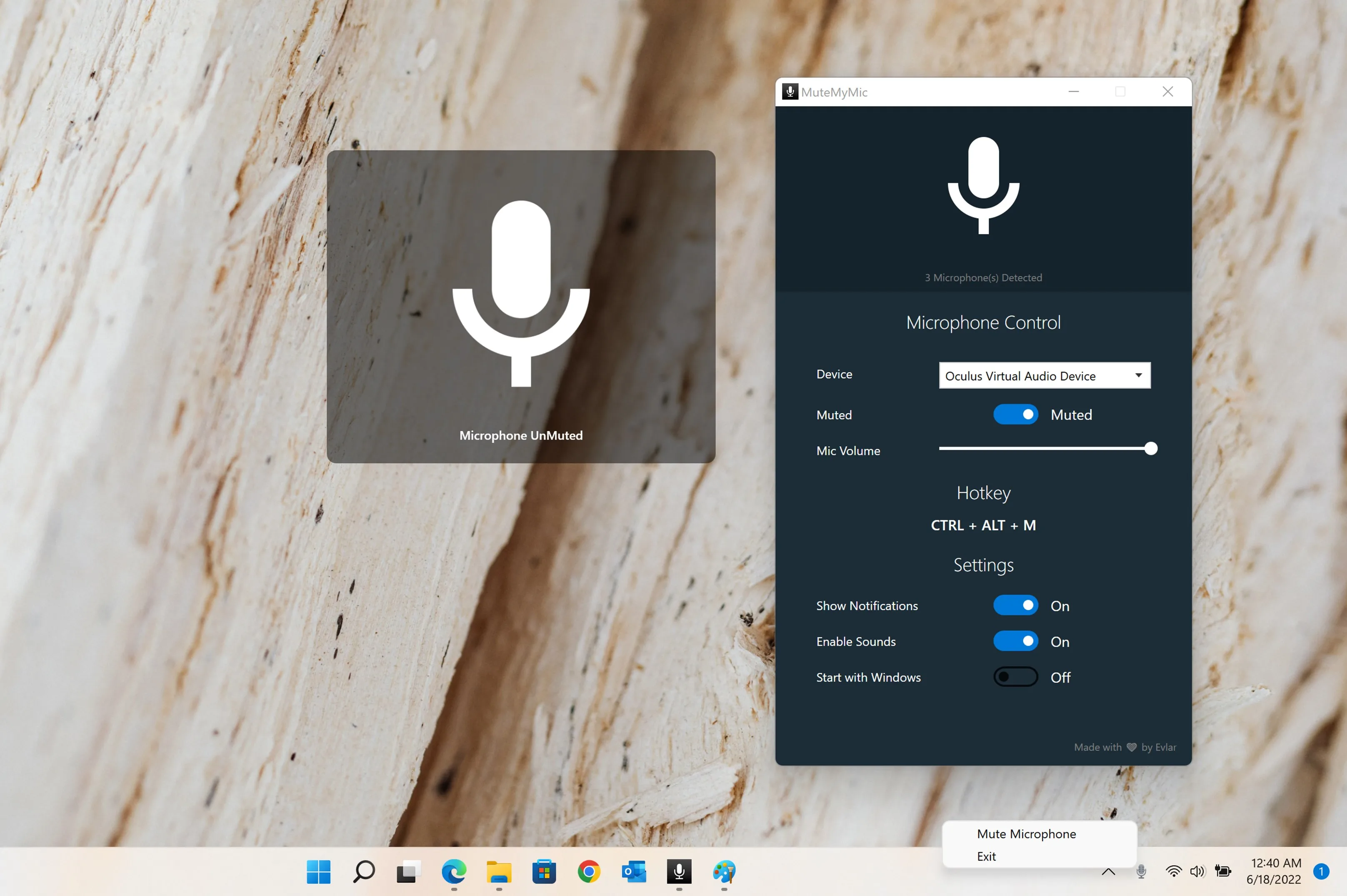 Hotkey Microphone Muter screenshot 2