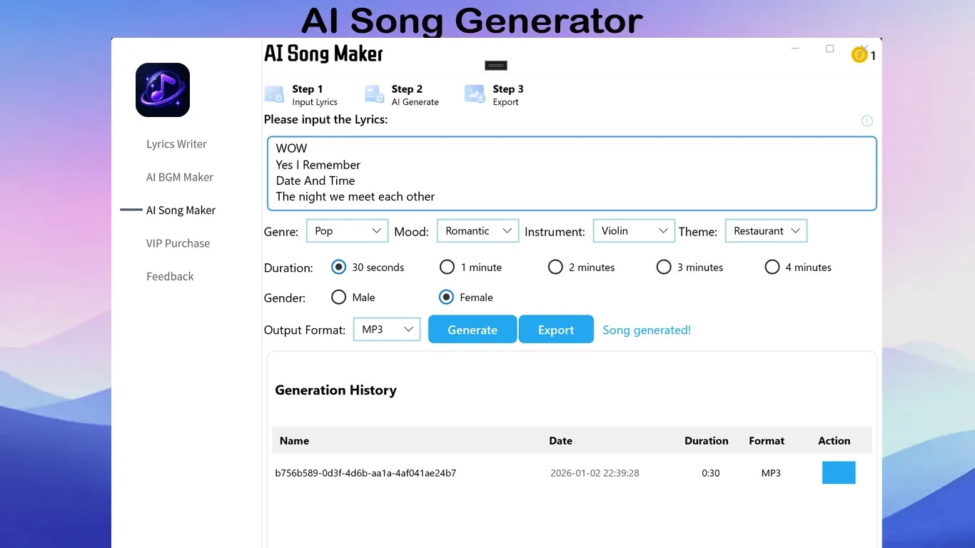 AI Music & Song Generator screenshot 2