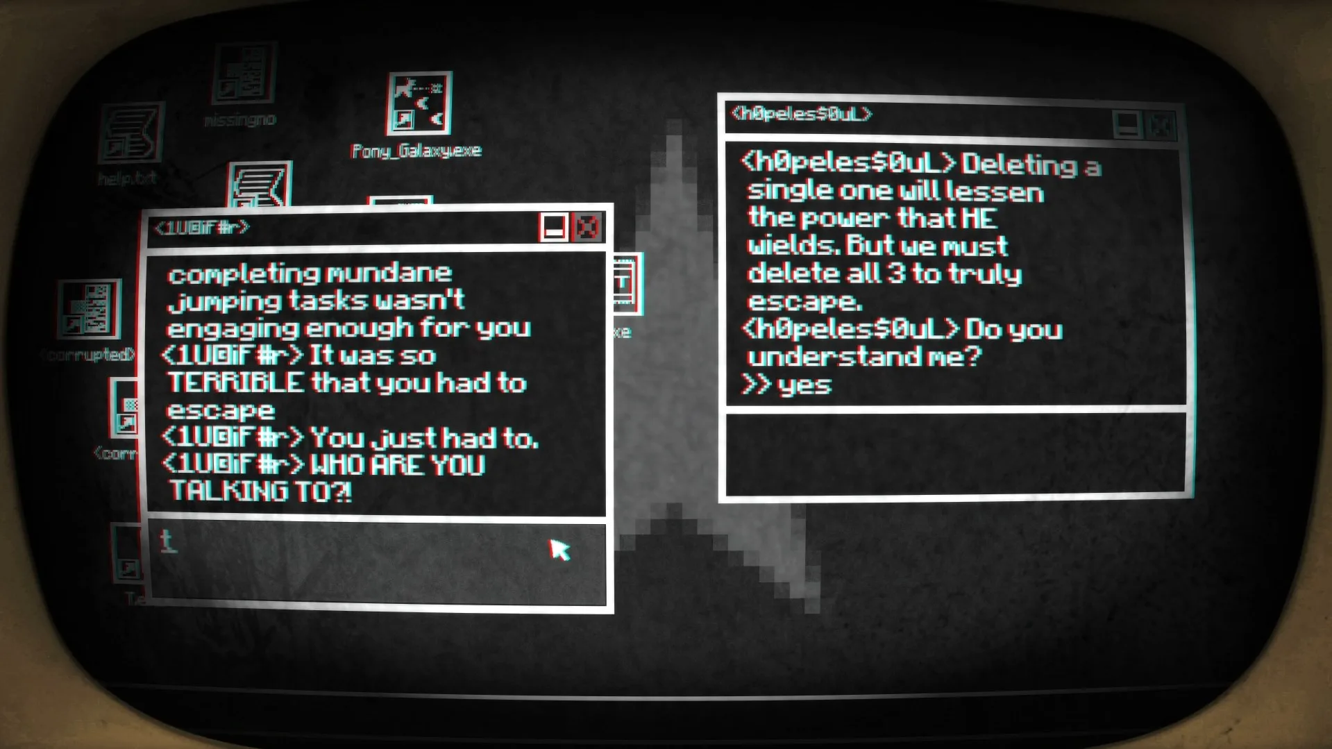 Pony Island (Daniel Mullins Games) screenshot 4