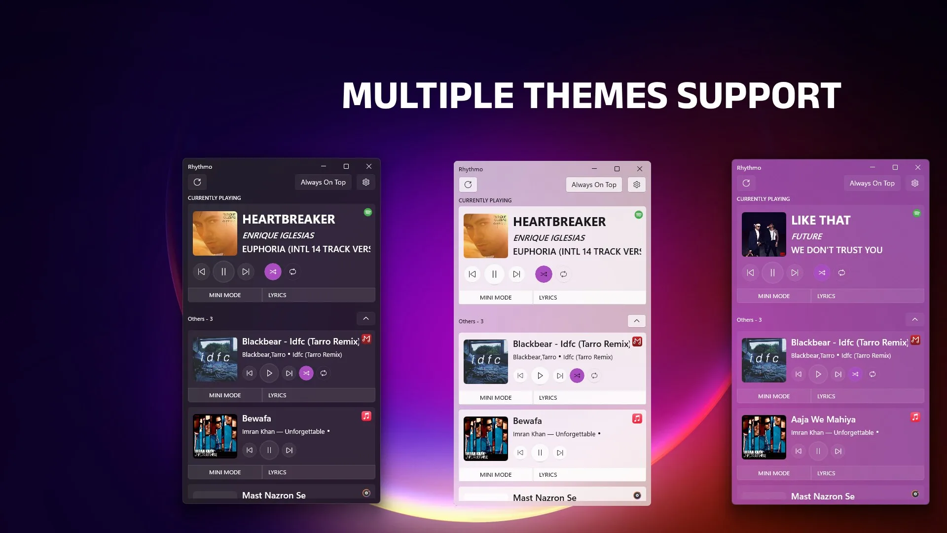 Rhythmo - Lyrics and Global Media Control screenshot 1
