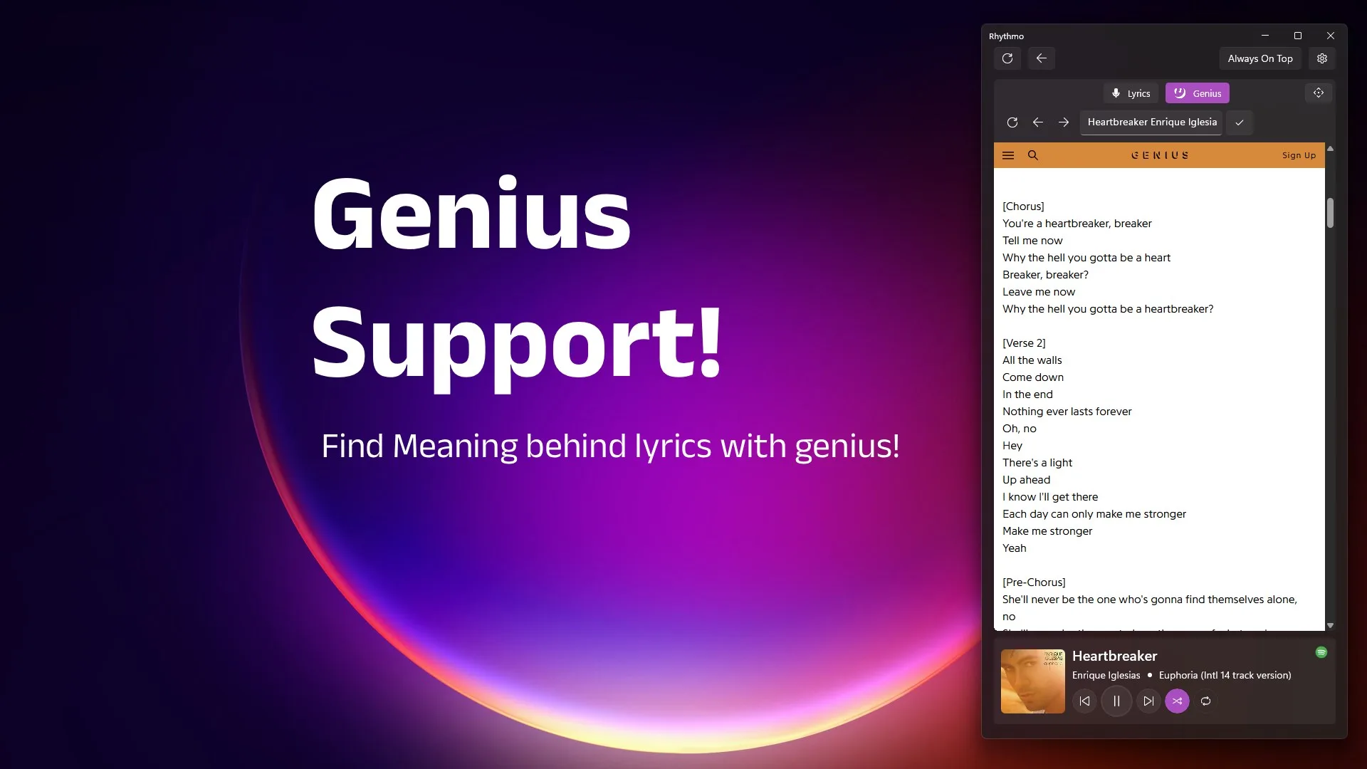 Rhythmo - Lyrics and Global Media Control screenshot 3