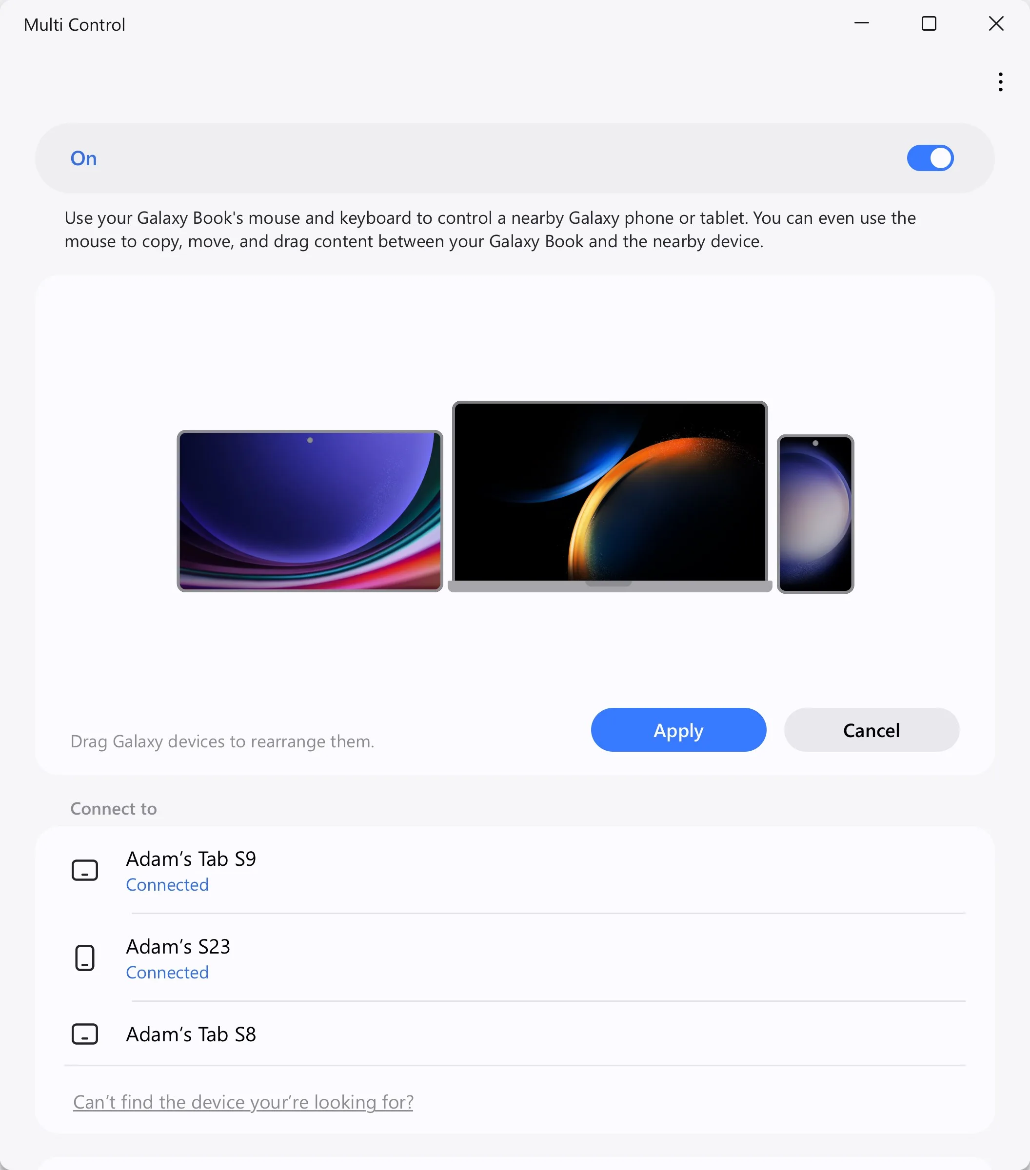 Multi control screenshot 1