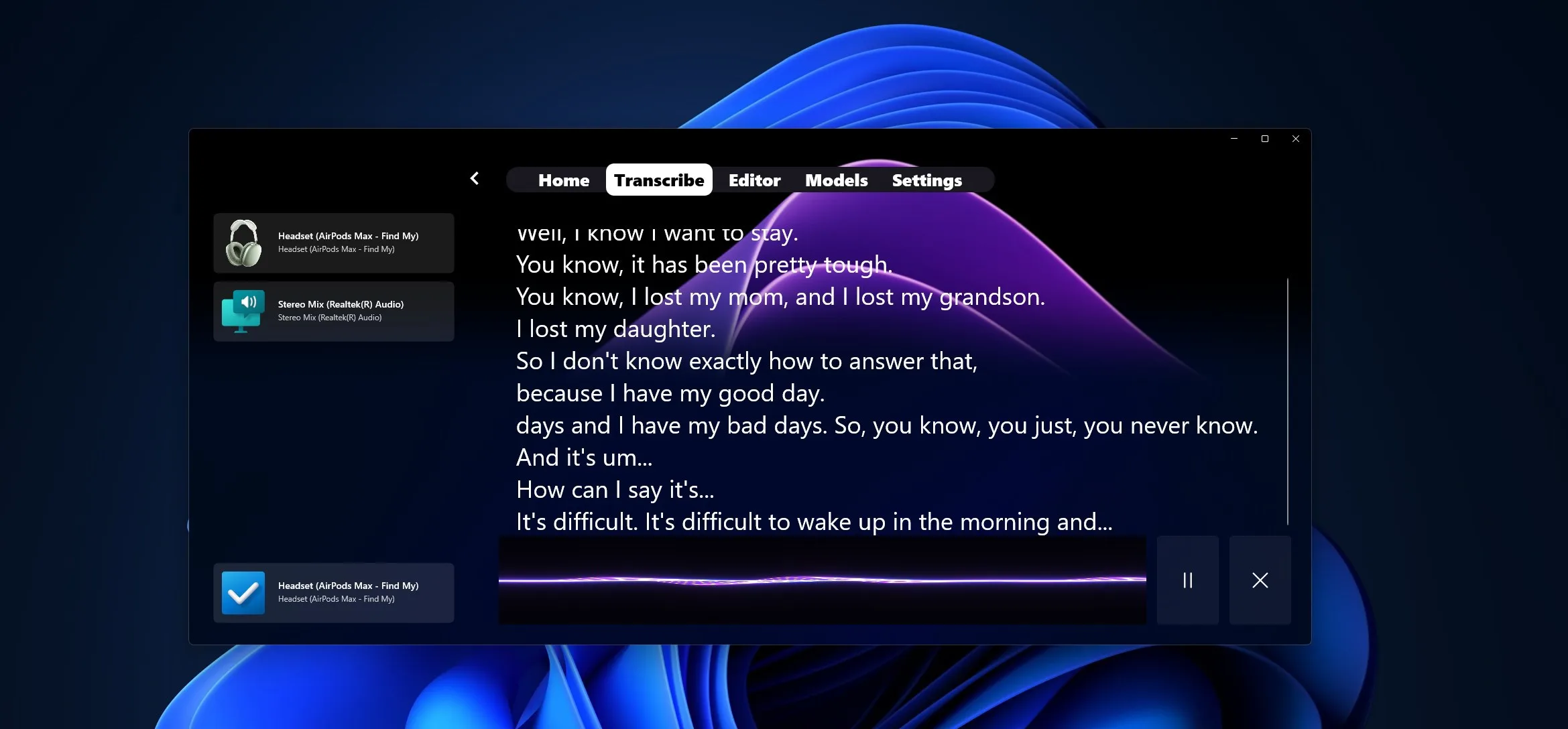 WhisperUI screenshot 3