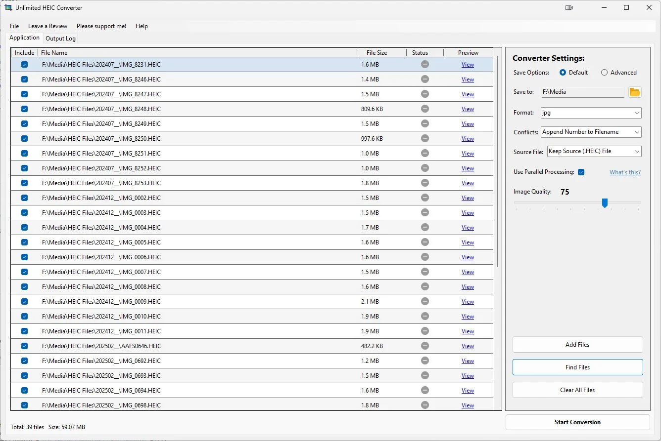 Unlimited HEIC Converter screenshot 1