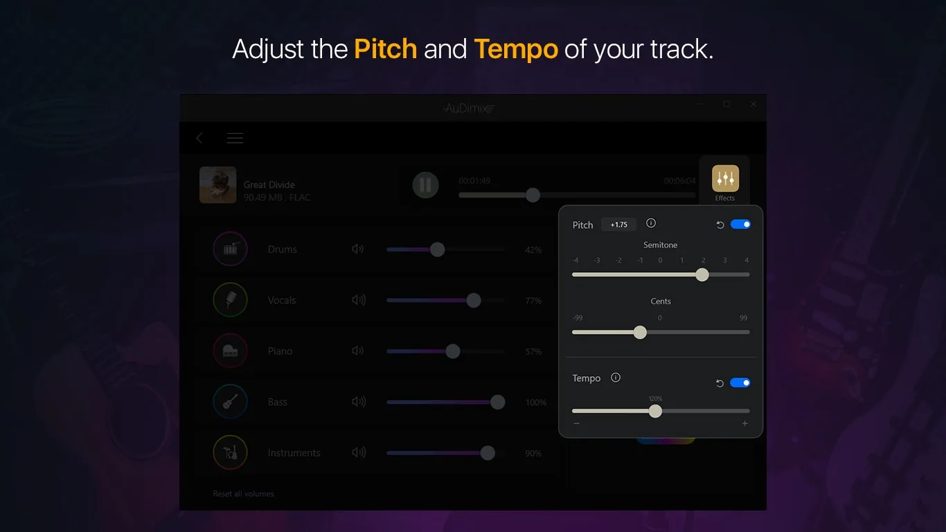 AuDimix: Vocal Remover & Song Stem Separator screenshot 3
