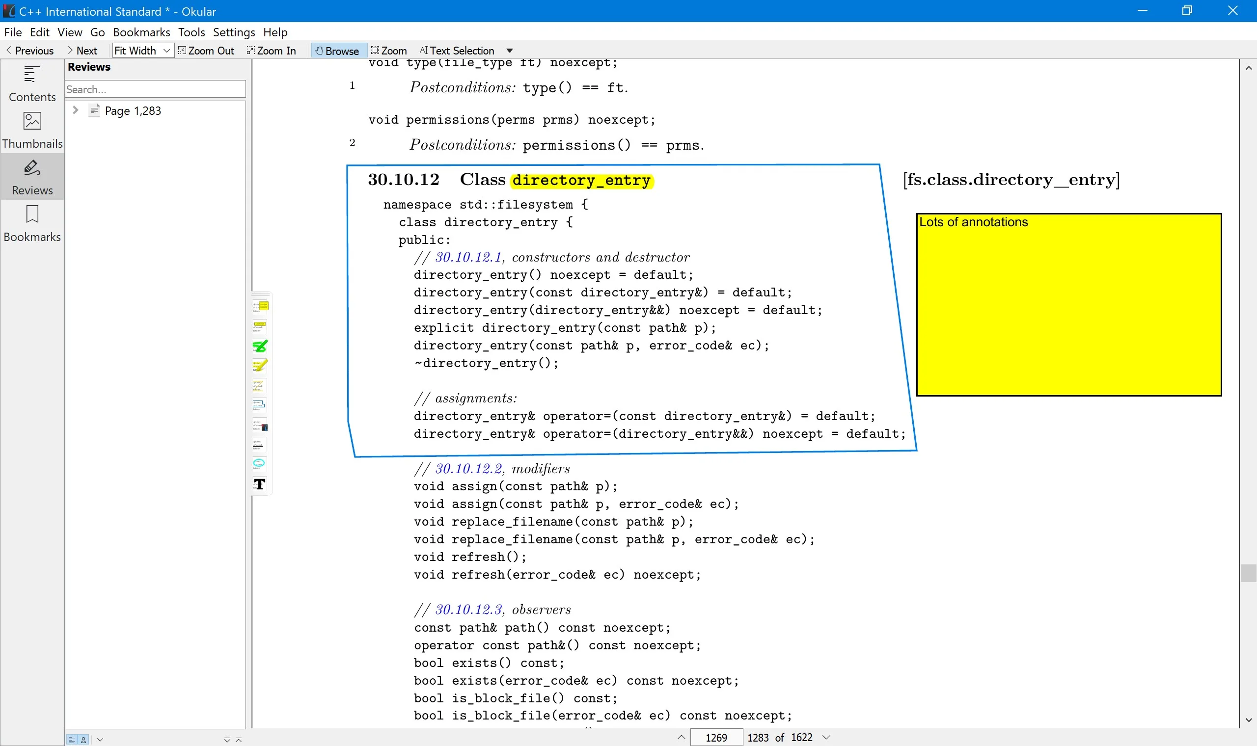 Okular screenshot 1
