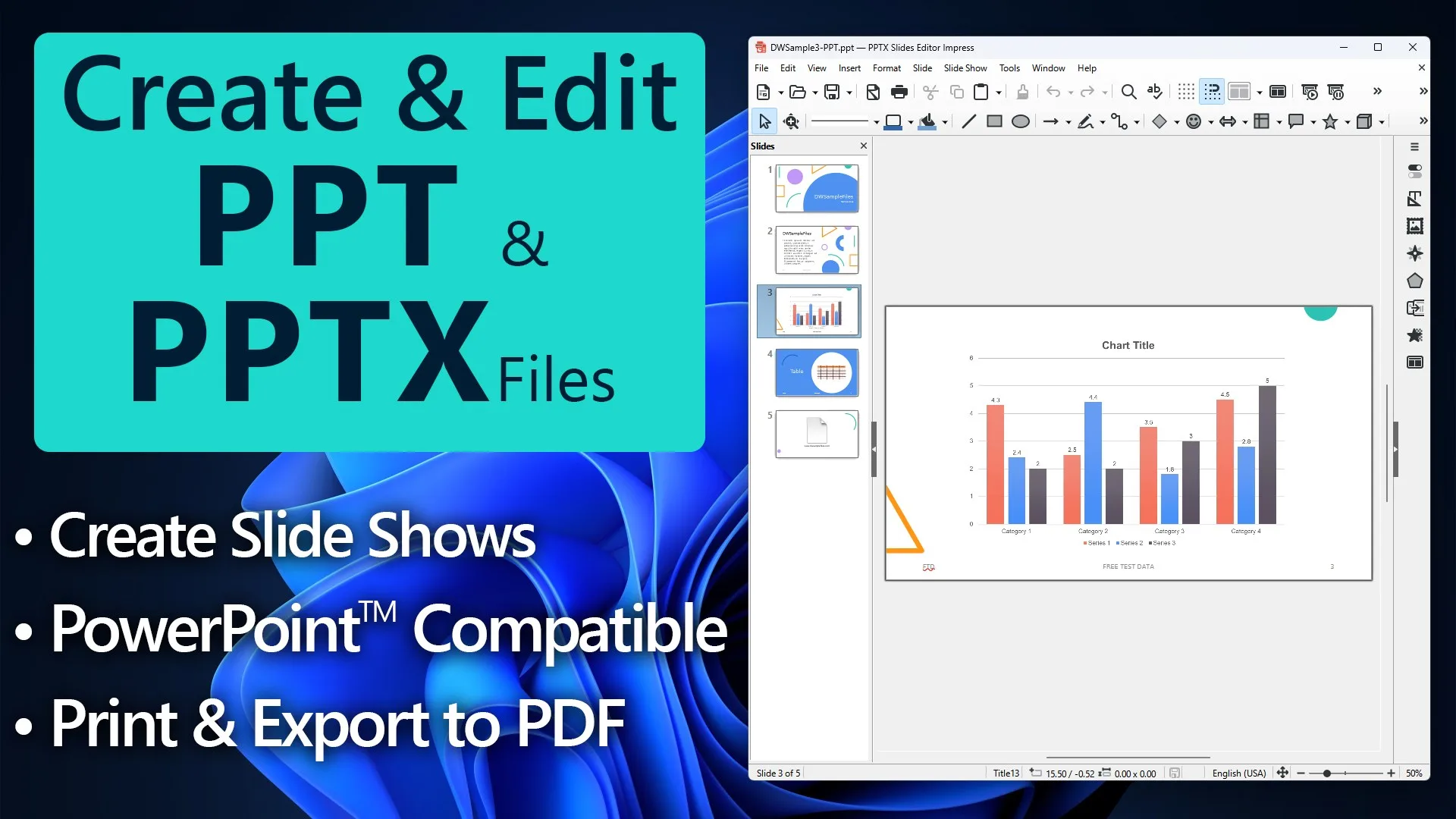 PPTX Slides Editor screenshot 1
