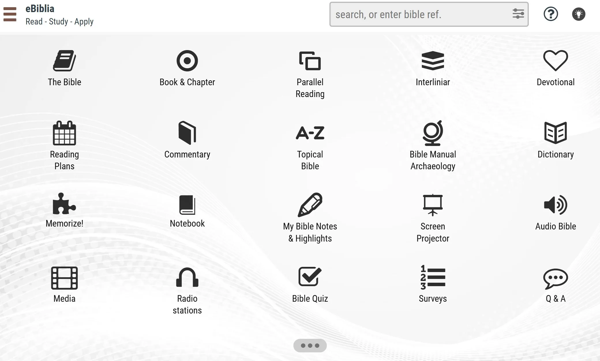 eBiblia - Bible Study Assistant screenshot 1