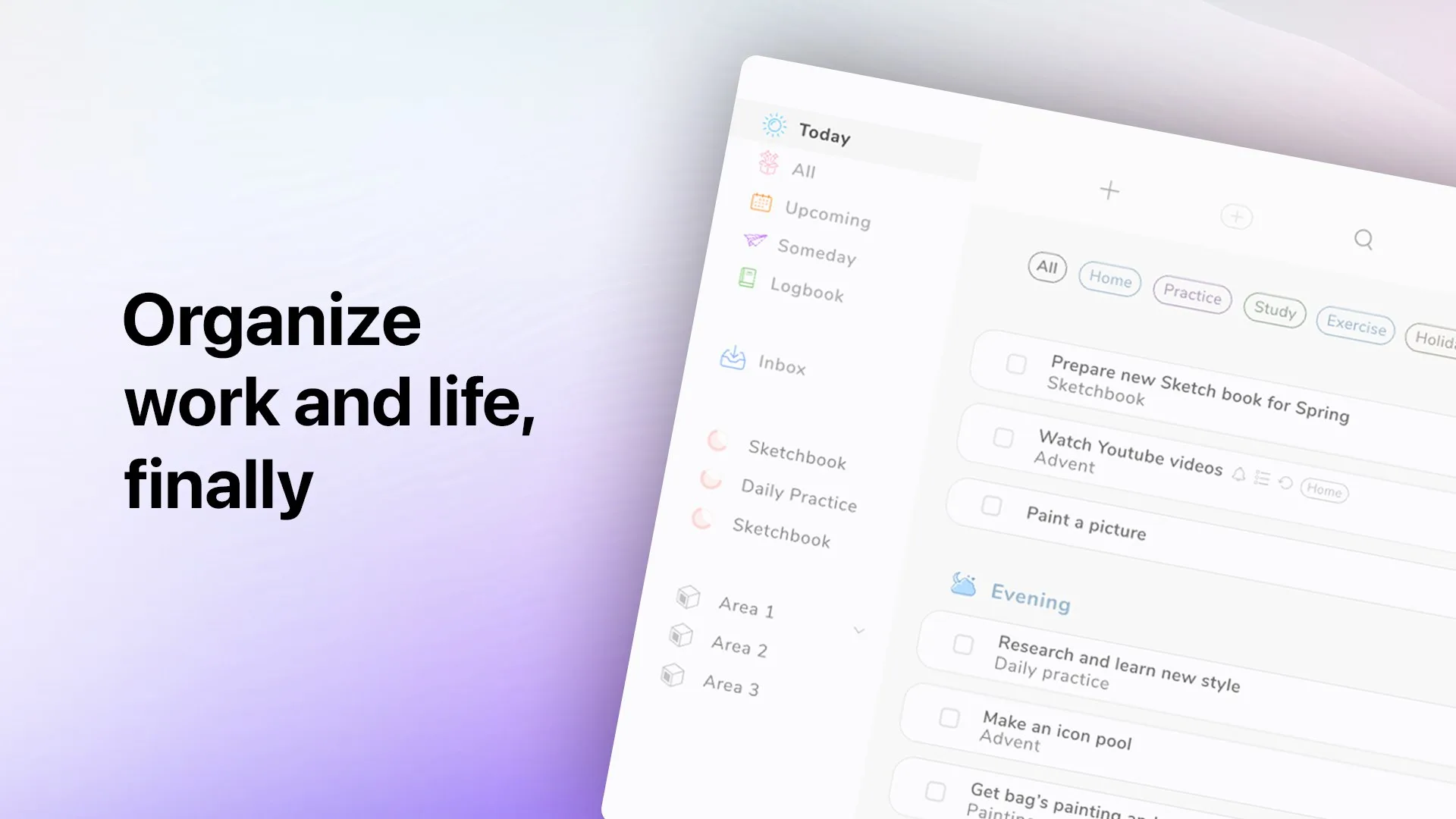 Organized3: daily planner & reminder screenshot 1