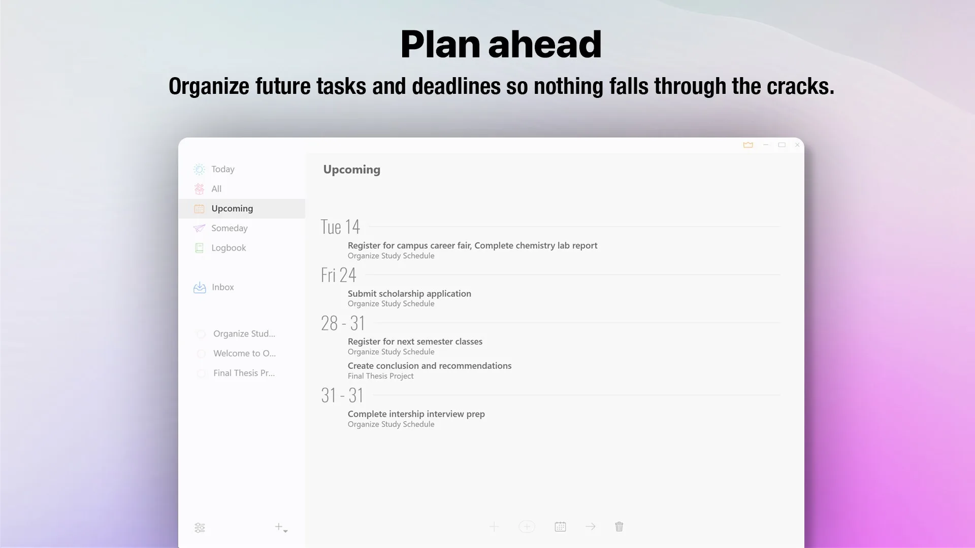 Organized3: daily planner & reminder screenshot 2