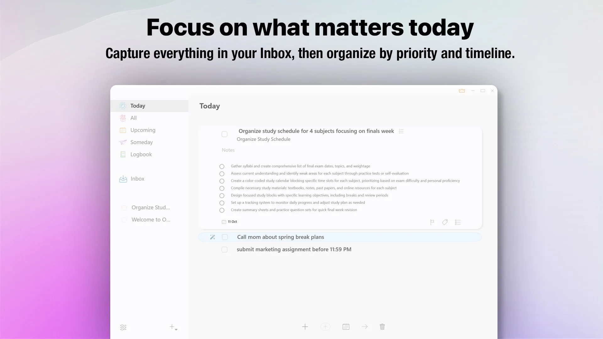 Organized3: daily planner & reminder screenshot 3