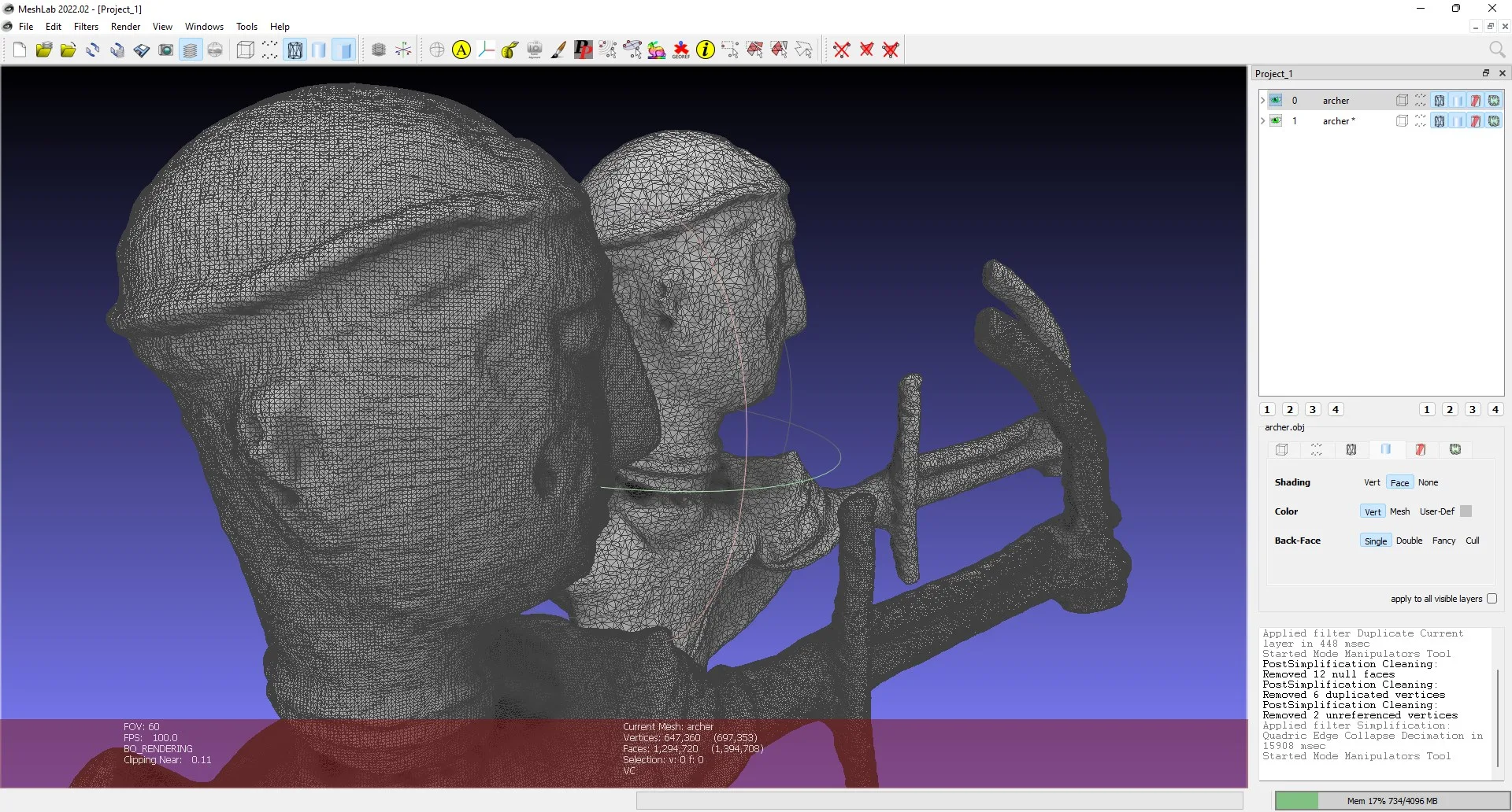 MeshLab screenshot 1