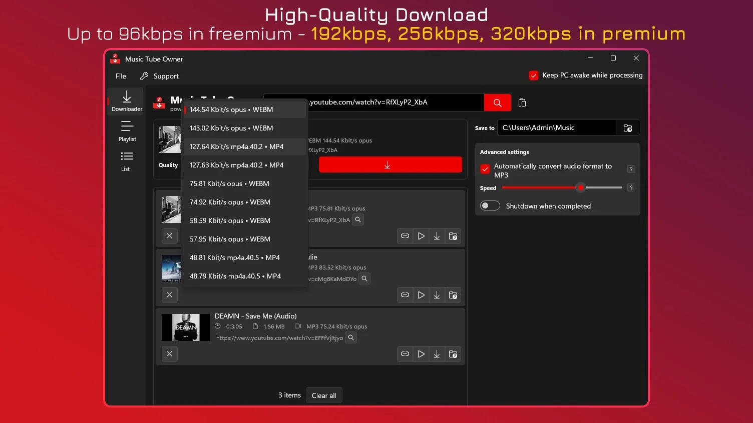 Music Tube Owner - MP3 Downloader screenshot 3