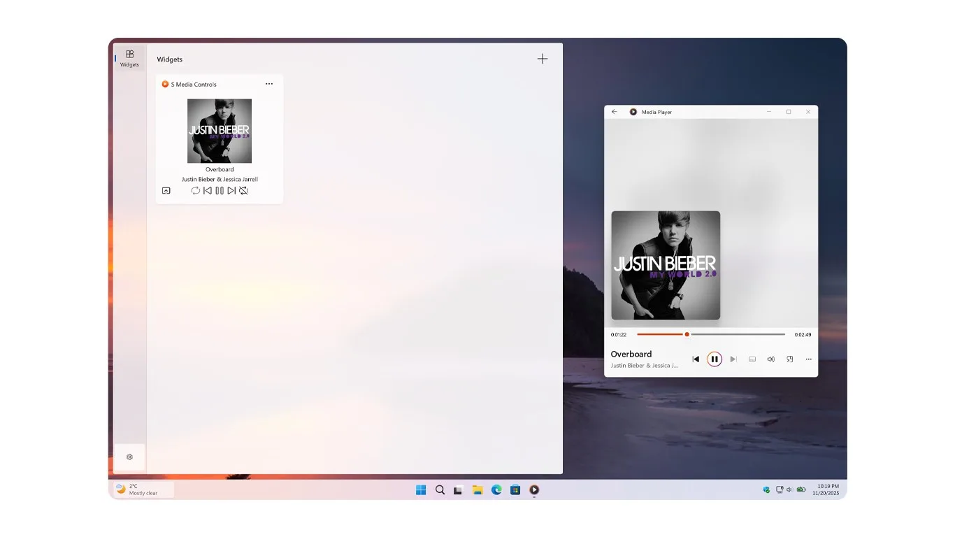 S Media Controls screenshot 1