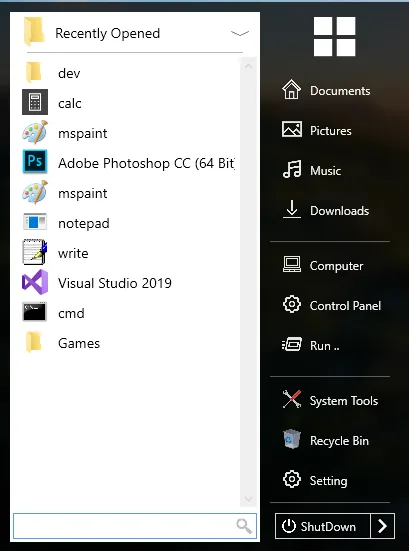 Start Menu Collection screenshot 1