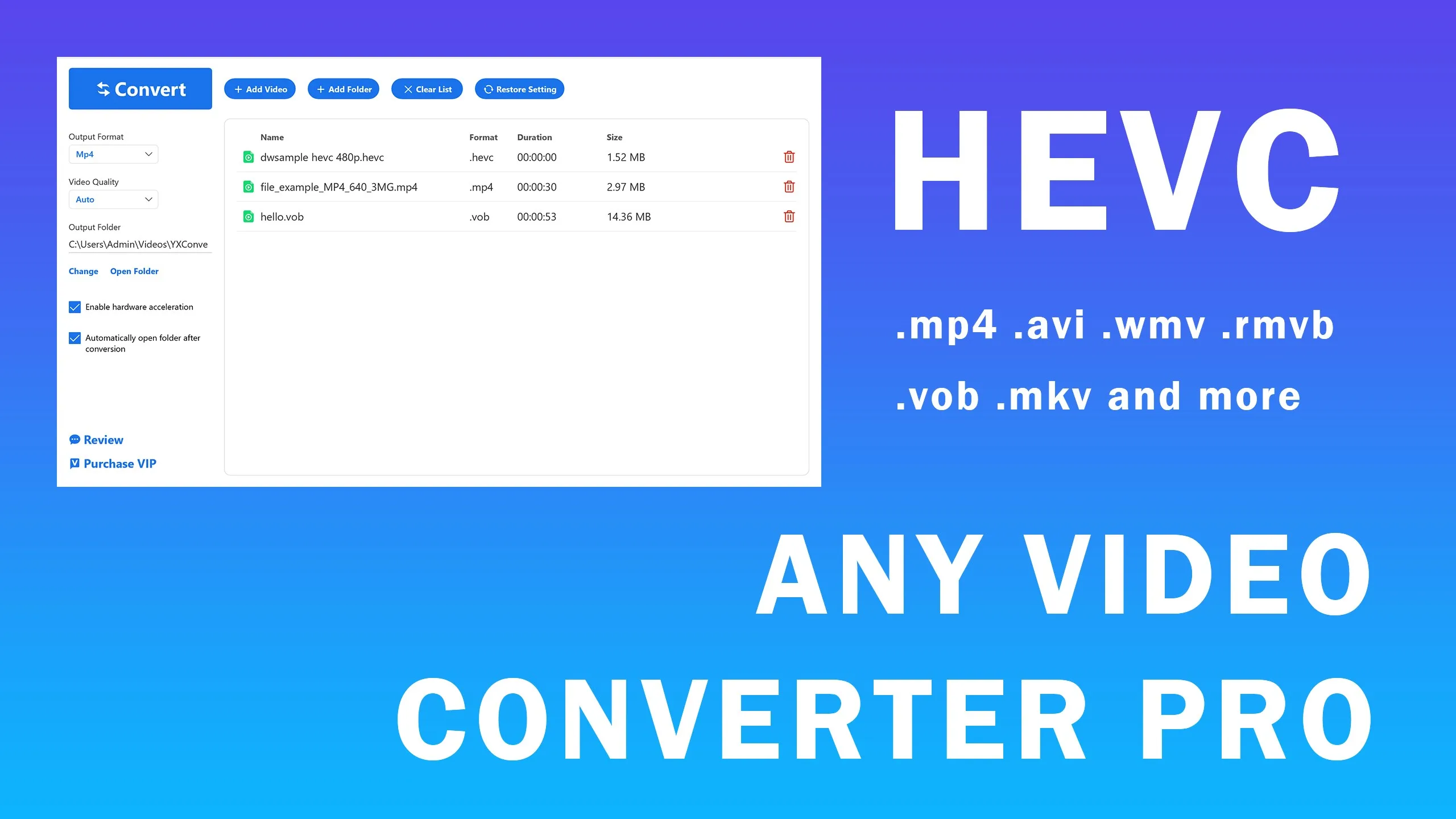HEVC - Any Video Converter Pro screenshot 1