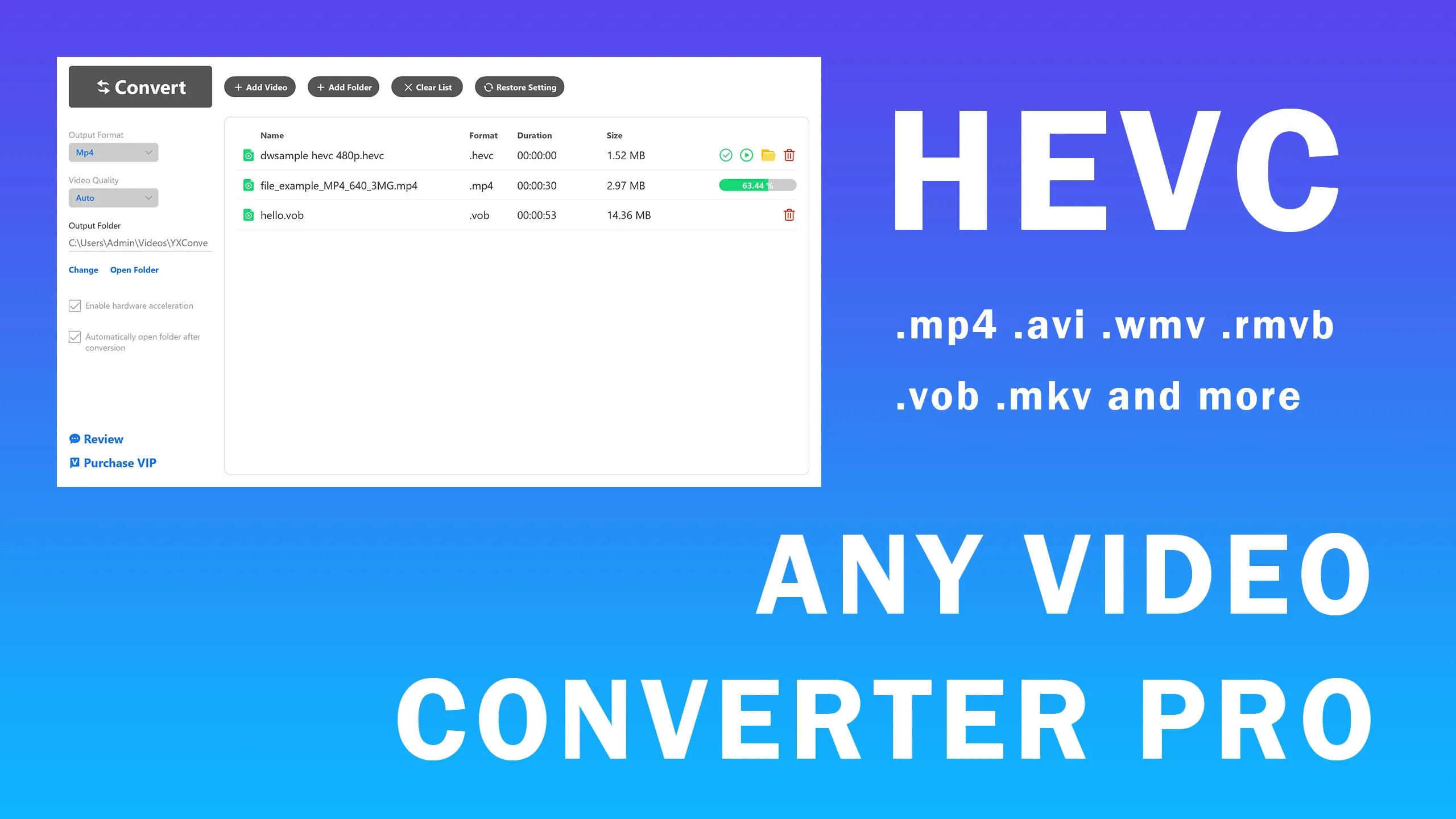 HEVC - Any Video Converter Pro screenshot 3