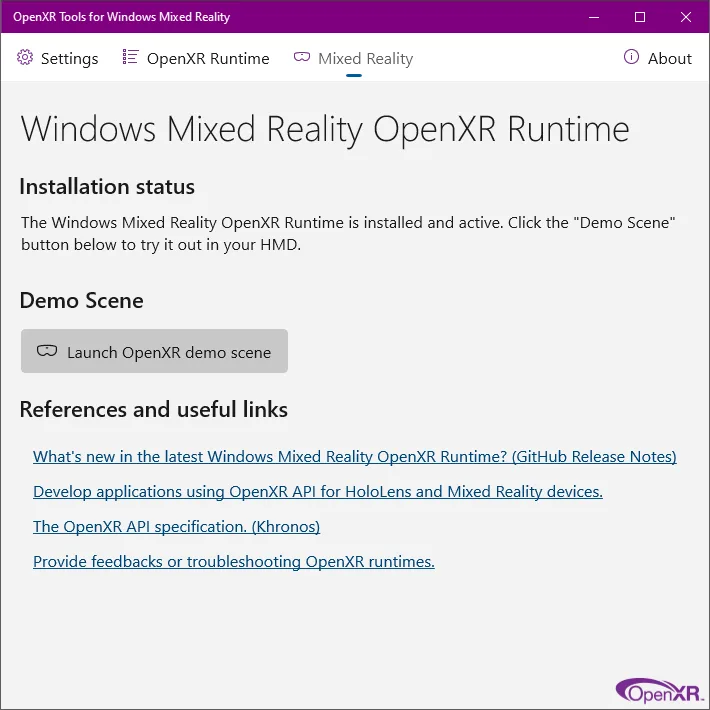 OpenXR Tools for Windows Mixed Reality screenshot 4