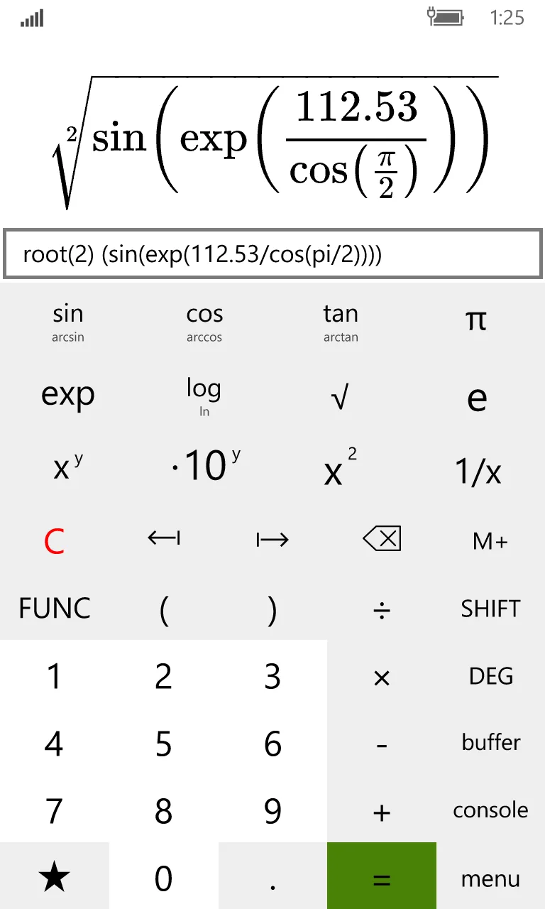 Calculator with Formulas Input screenshot 2