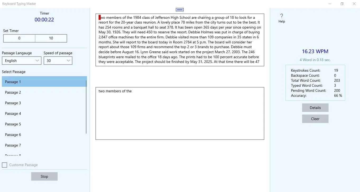 Keyboard Typing Master screenshot 4