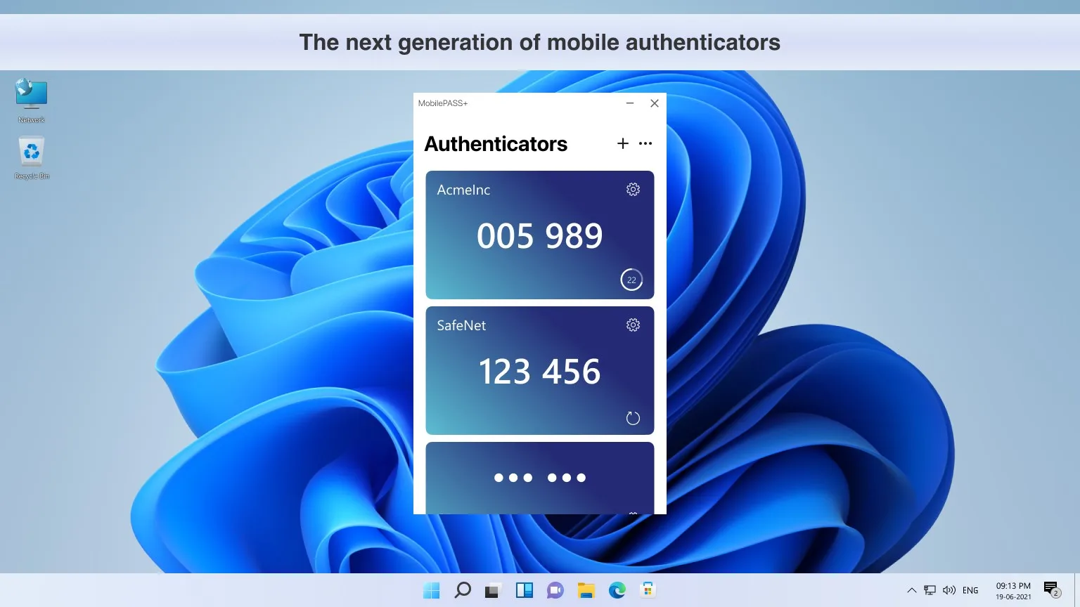 SafeNet MobilePASS+ screenshot 2