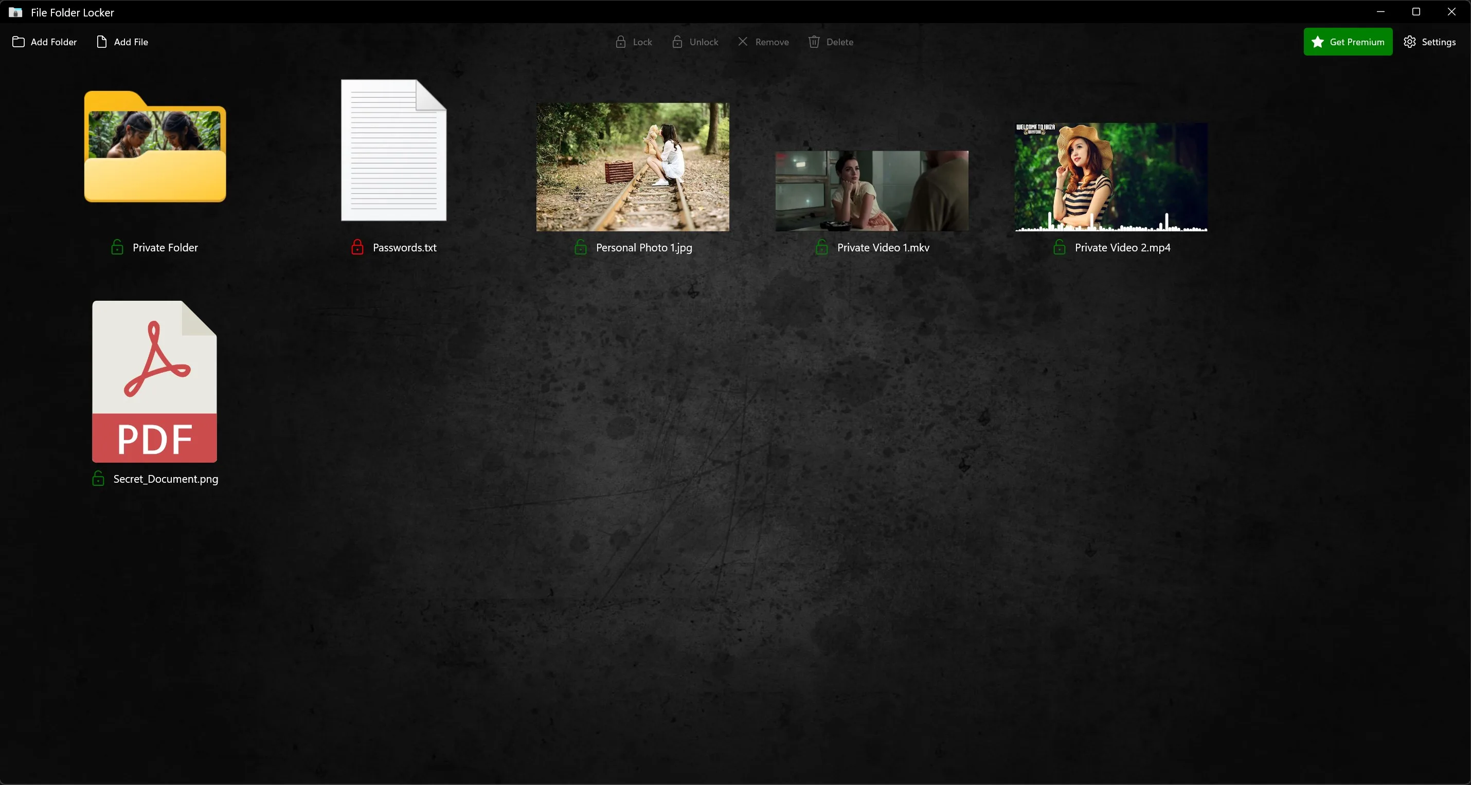 File Folder Locker screenshot 1