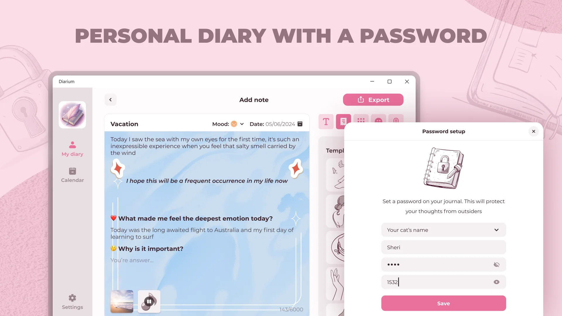 Digital Diary - Creative Day Planner screenshot 1