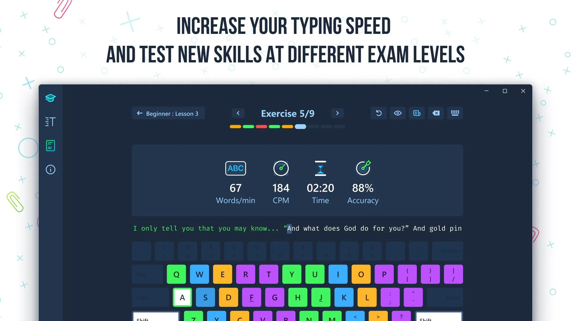 Master of Typing 3: Learn to Type Faster screenshot 1