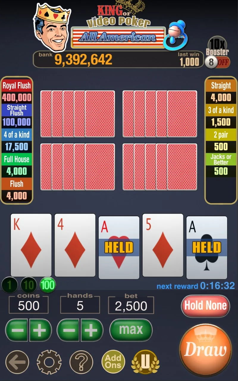 King Of Video Poker Multi Hand screenshot 1