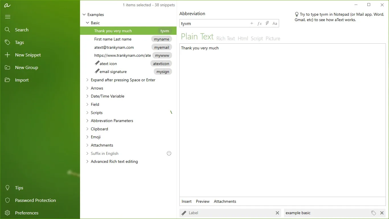 aText screenshot 4