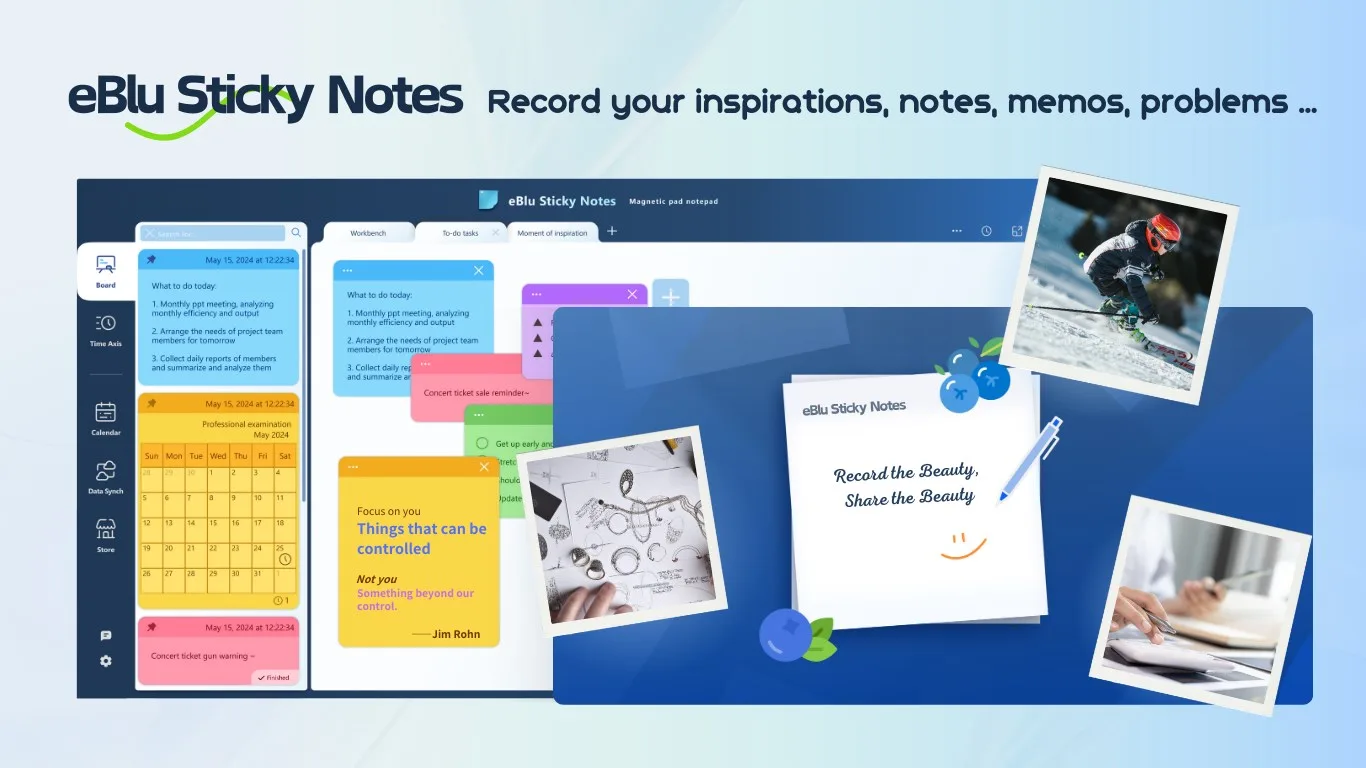 eBlu Sticky Notes HD screenshot 1