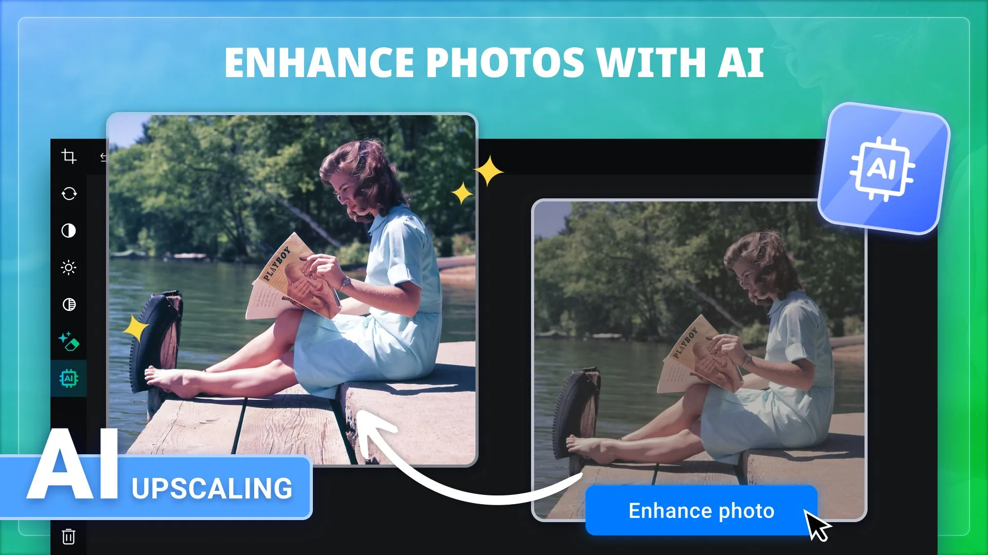 Touch Pic Retoucher - AI Photo Editor & Image Upscaler screenshot 1