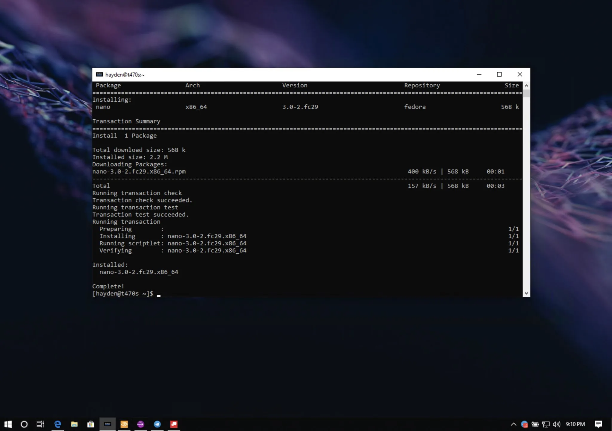Fedora Remix for WSL screenshot 3