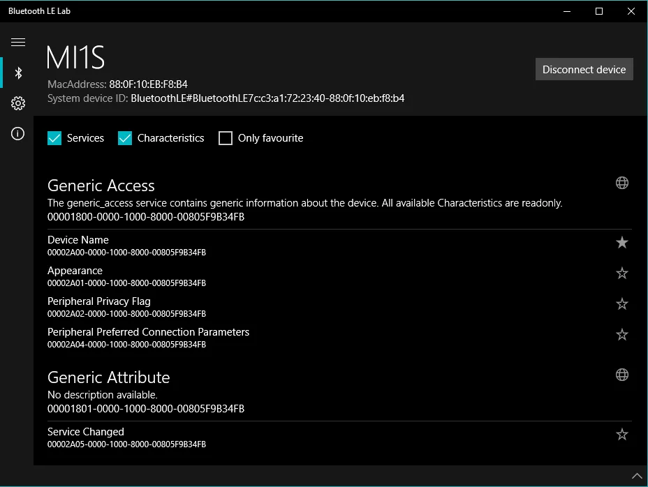 Bluetooth LE Lab screenshot 1
