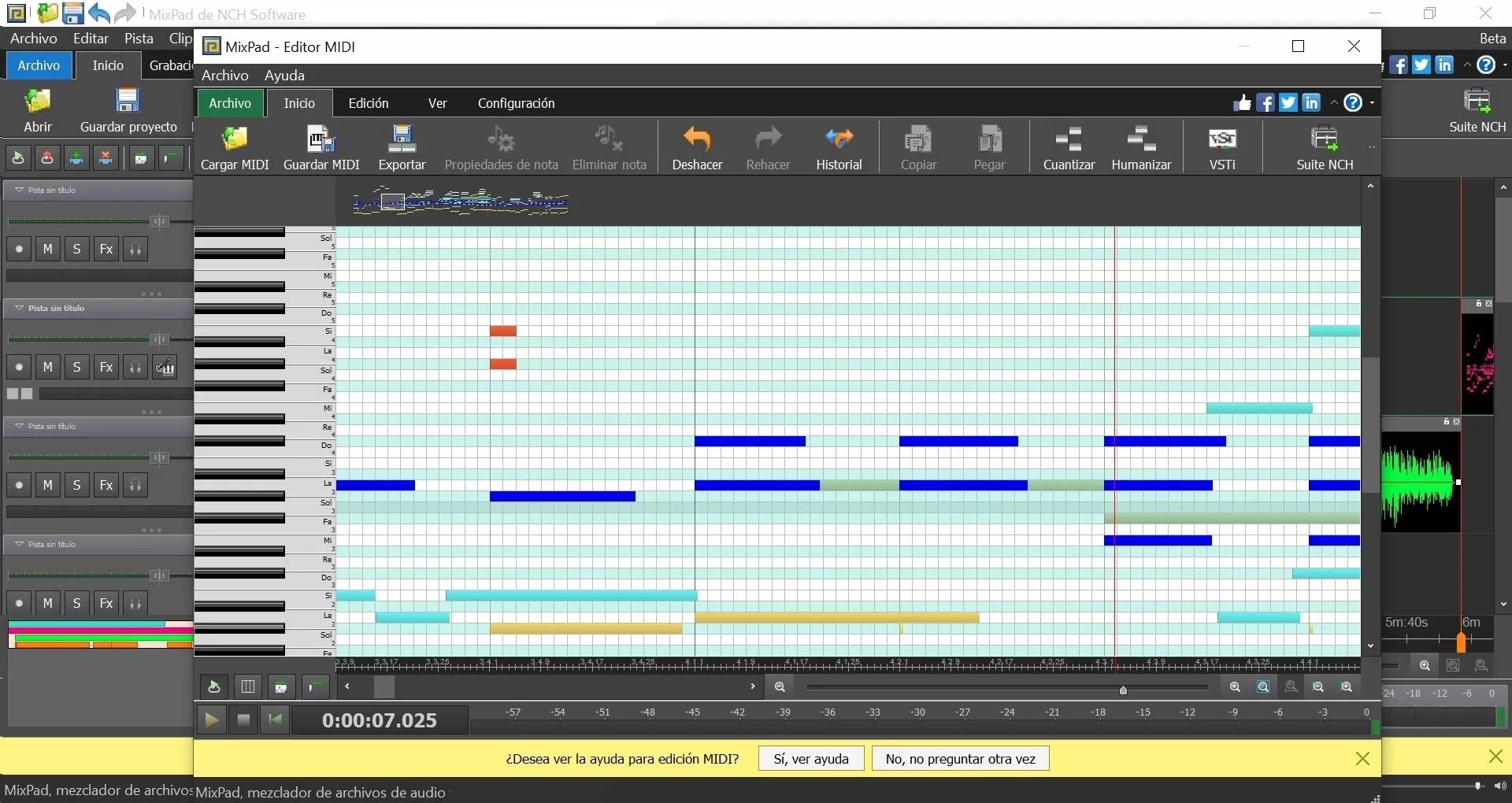 MixPad, mezclador multipista screenshot 2