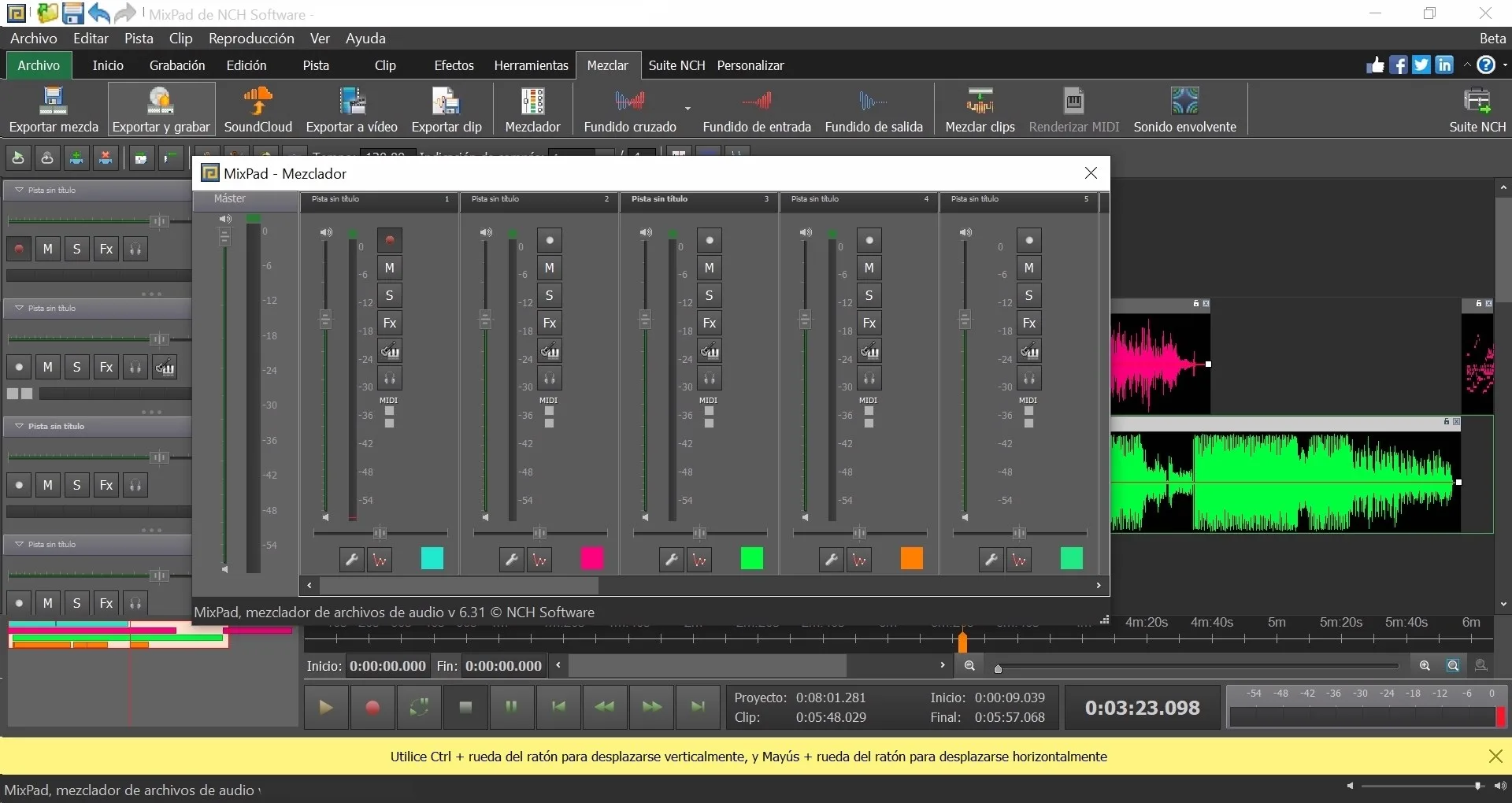 MixPad, mezclador multipista screenshot 3