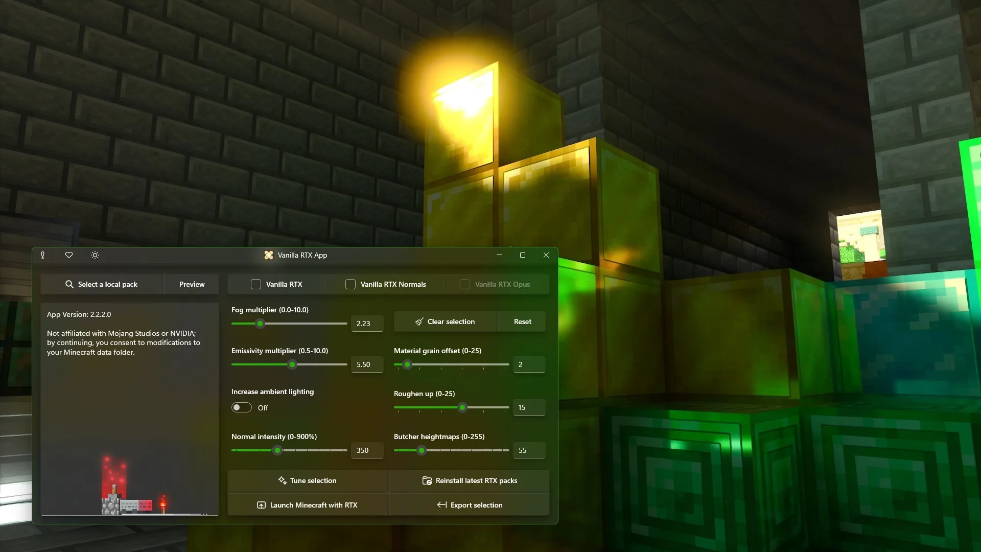 Vanilla RTX App screenshot 2