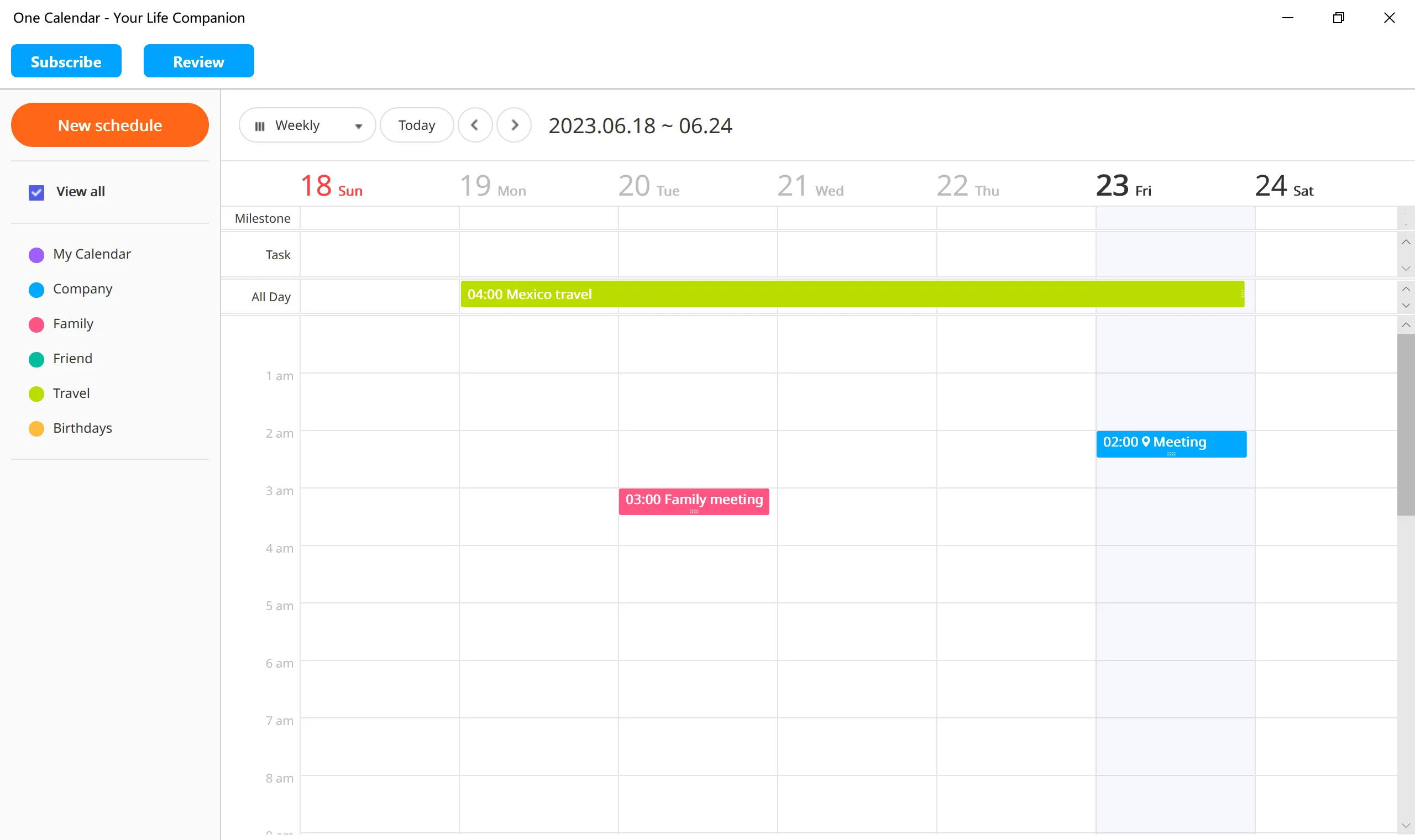 One Calendar - Your Life Companion screenshot 1
