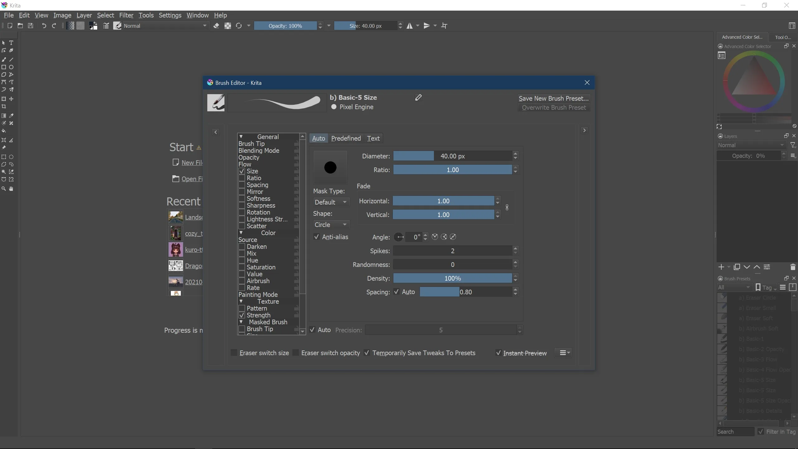 Krita screenshot 2