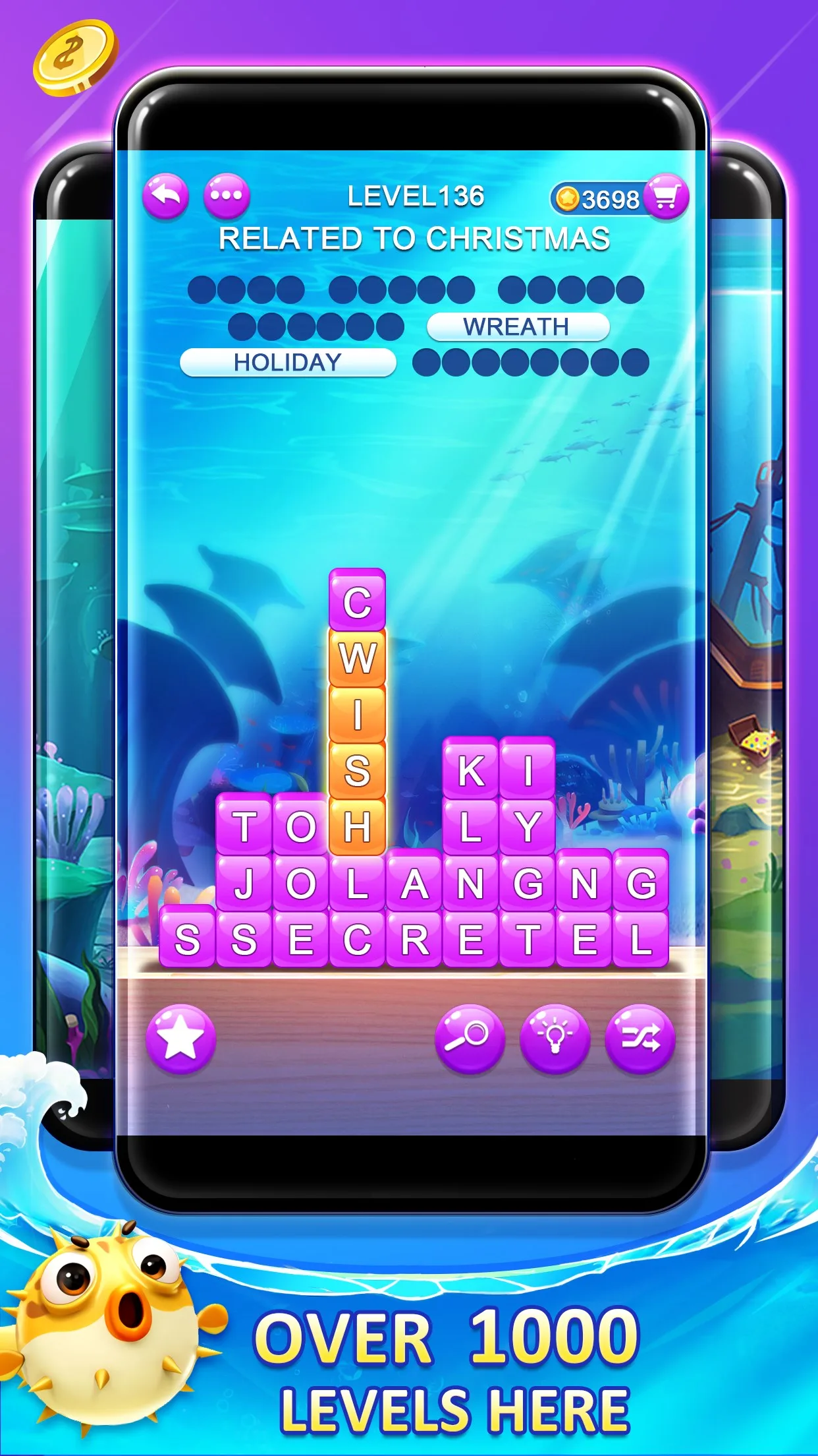 Words Game 2020: Ocean Stack Crush screenshot 4