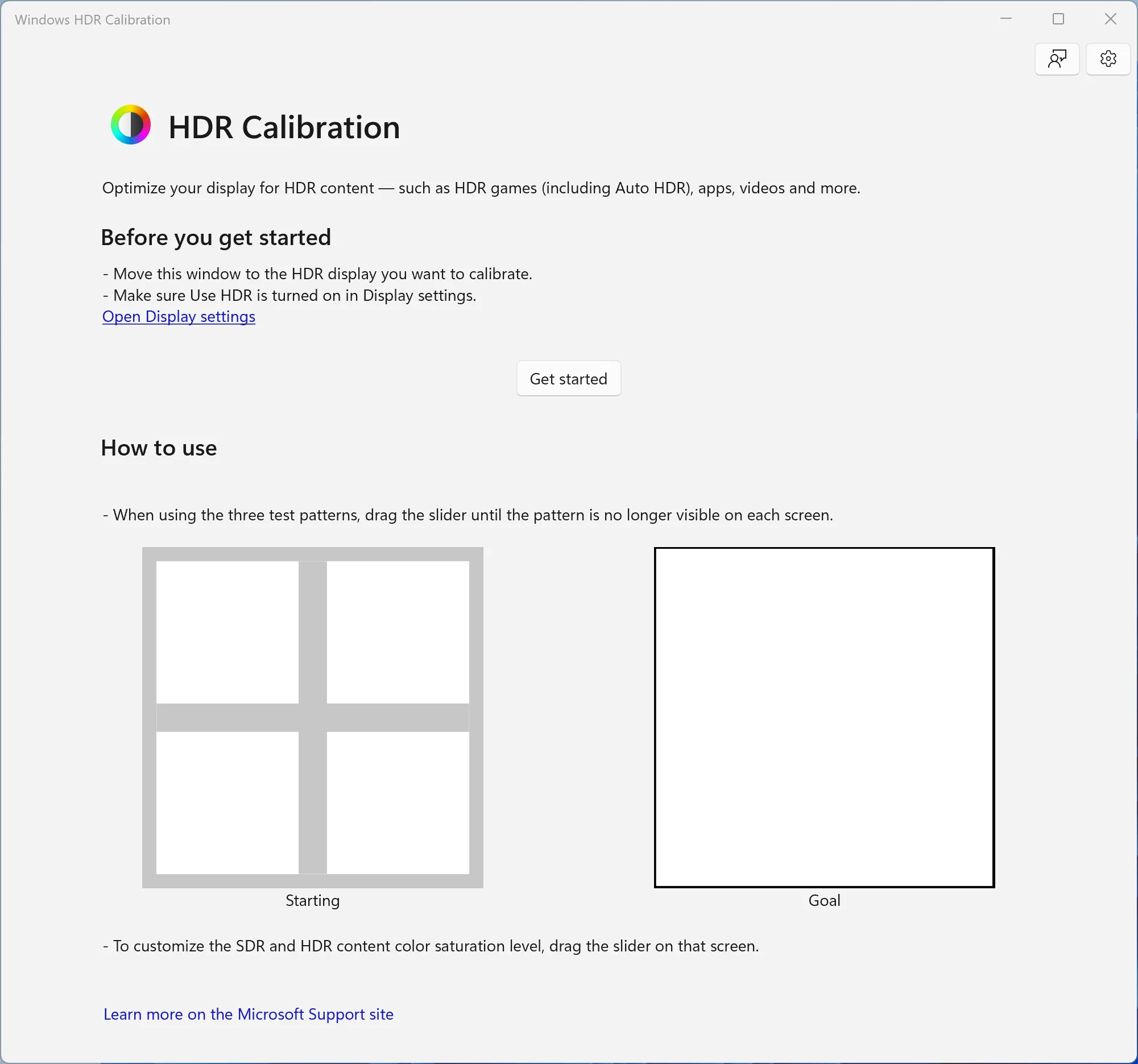 Windows HDR Calibration screenshot 1