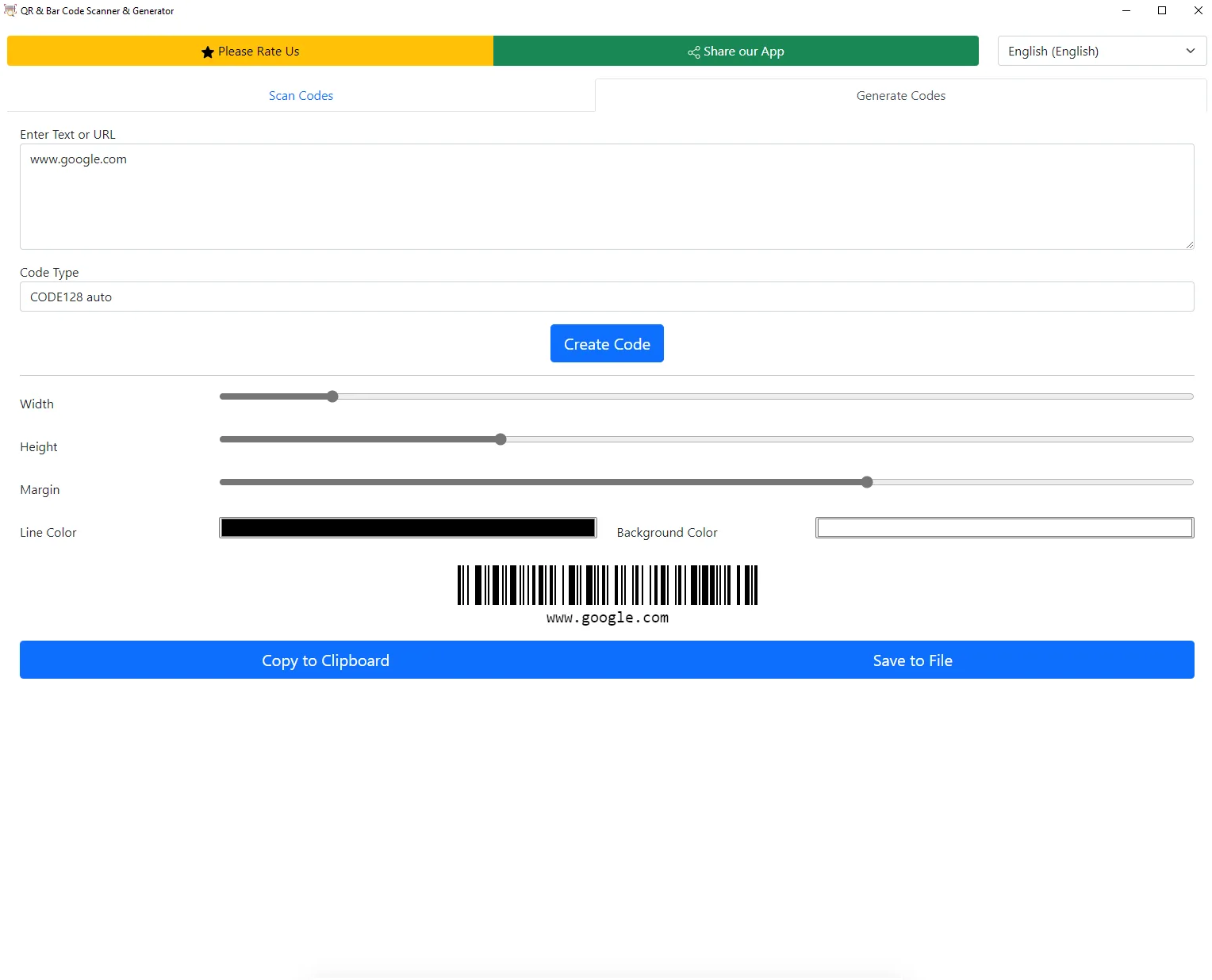 Free Barcode Generator screenshot 1