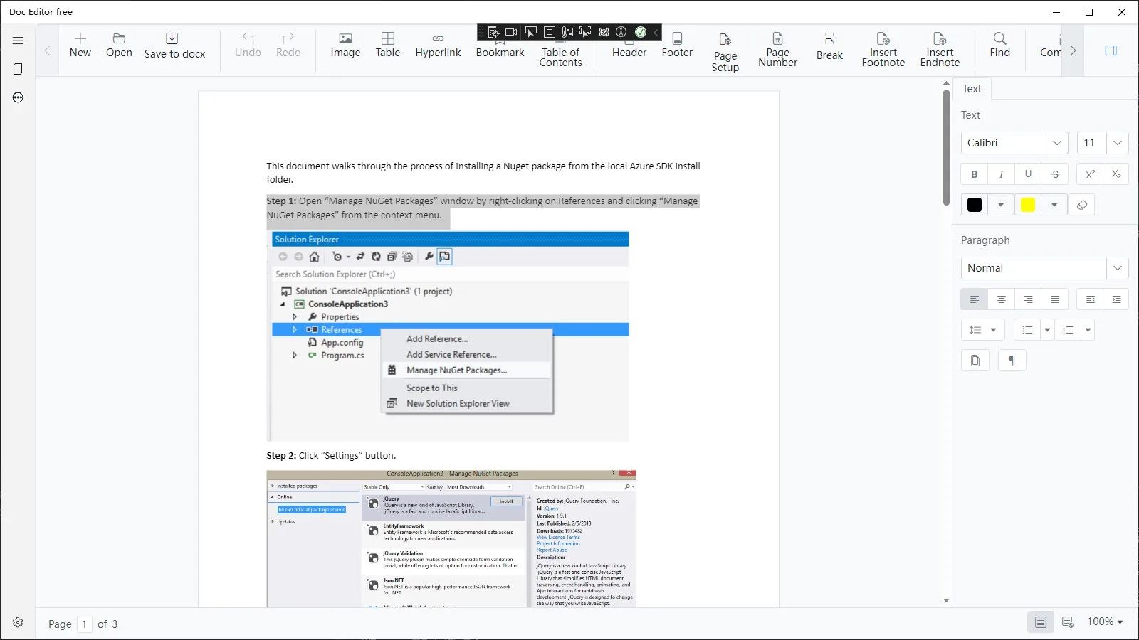 Doc Editor free screenshot 1