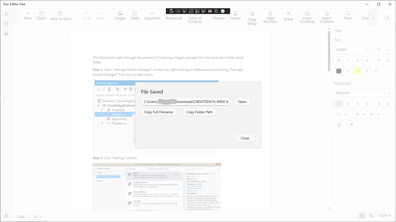 Doc Editor free screenshot 3