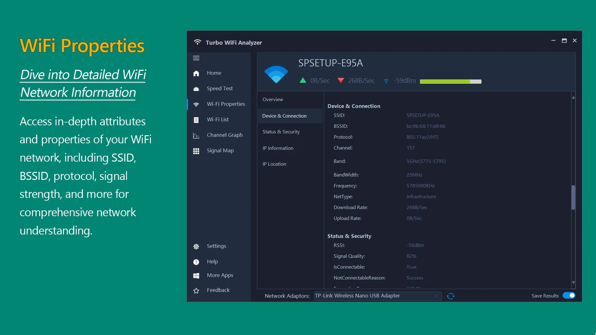 Turbo WiFi Analyzer - Speed Test, Analyze & Optimize Wi-Fi screenshot 1