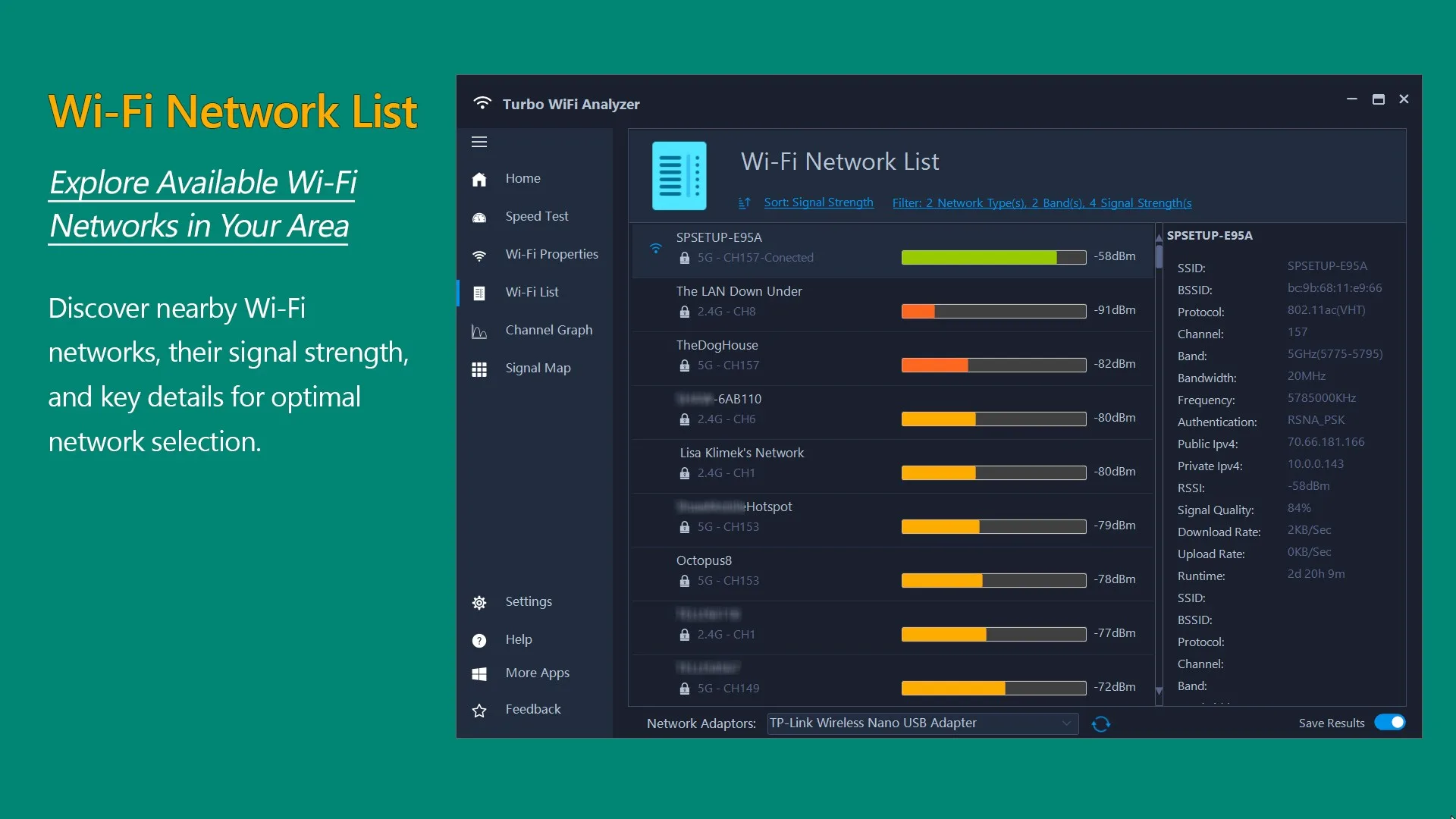 Turbo WiFi Analyzer - Speed Test, Analyze & Optimize Wi-Fi screenshot 5